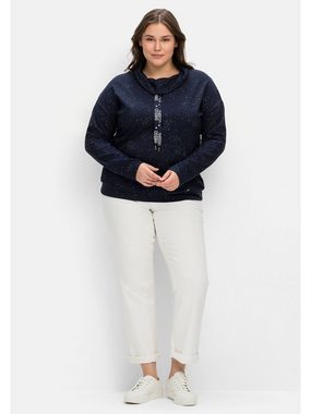 Sheego Sweatshirt Große Größen mit Minimalprint, in Struktur-Qualität