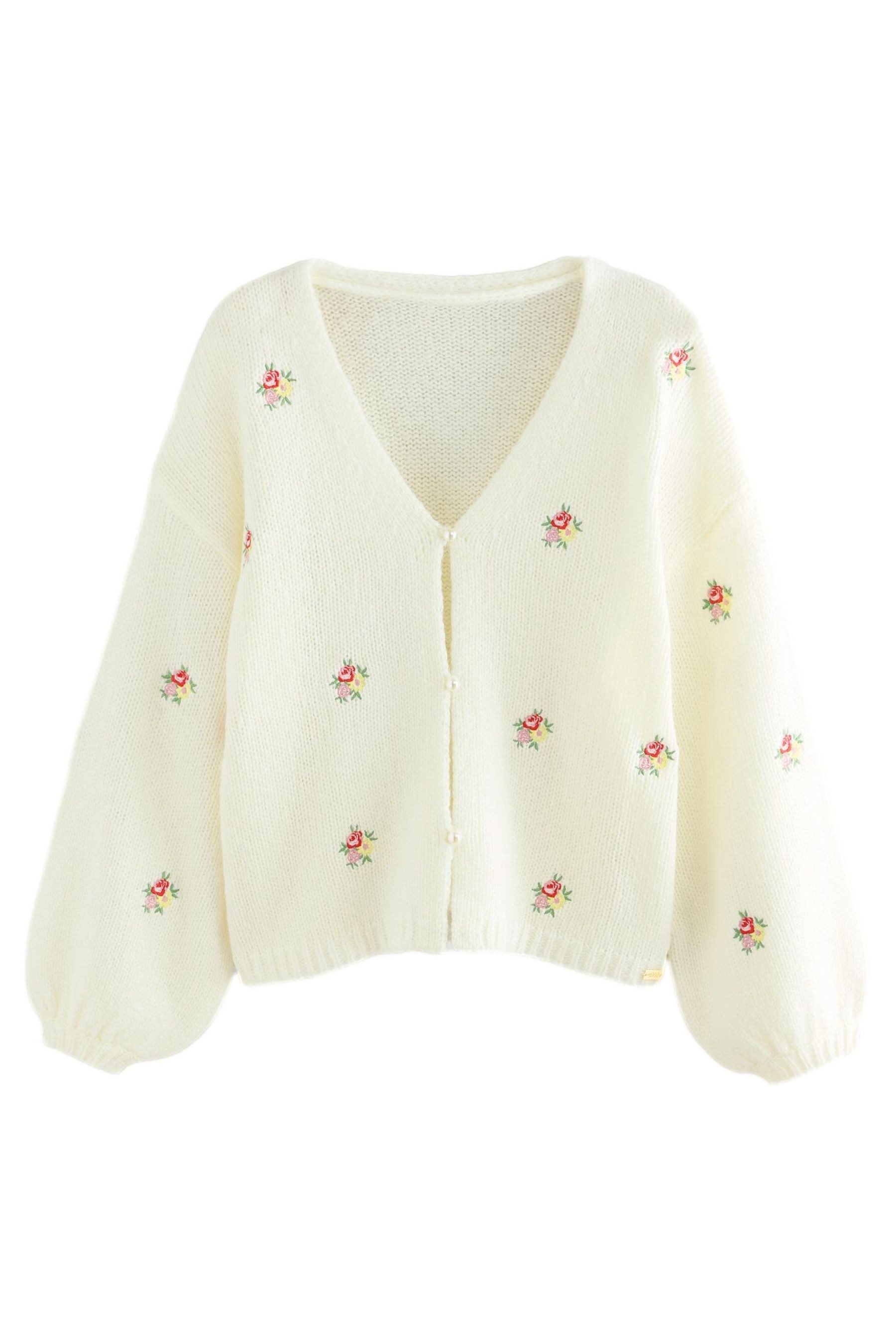 LAURA ASHLEY Strickjacke Laura Ashley Strickjacke mit Blumenstickerei (1-tl günstig online kaufen