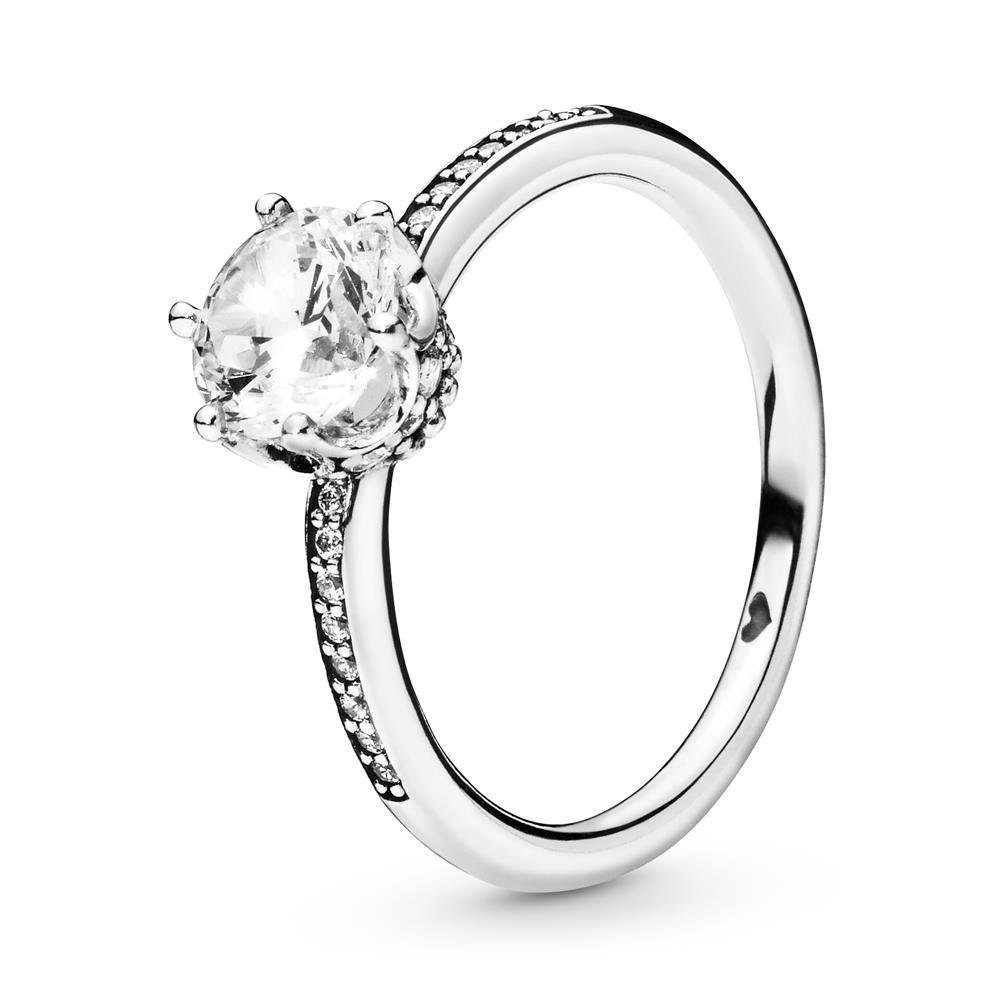 Pandora Fingerring Pandora Damen-Solitär Freundschaftsring 925 Sterling Silber 56