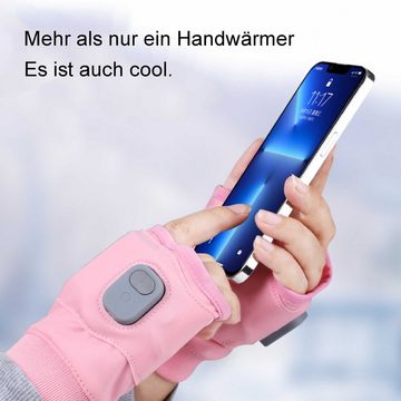 Viellan Winter-Arbeitshandschuhe Elektrische Handschuhe, Smart USB, beheizte Handschuhe,Handwärmer Drei Geschwindigkeitsstufen einstellbar, 360° Rundumheizung