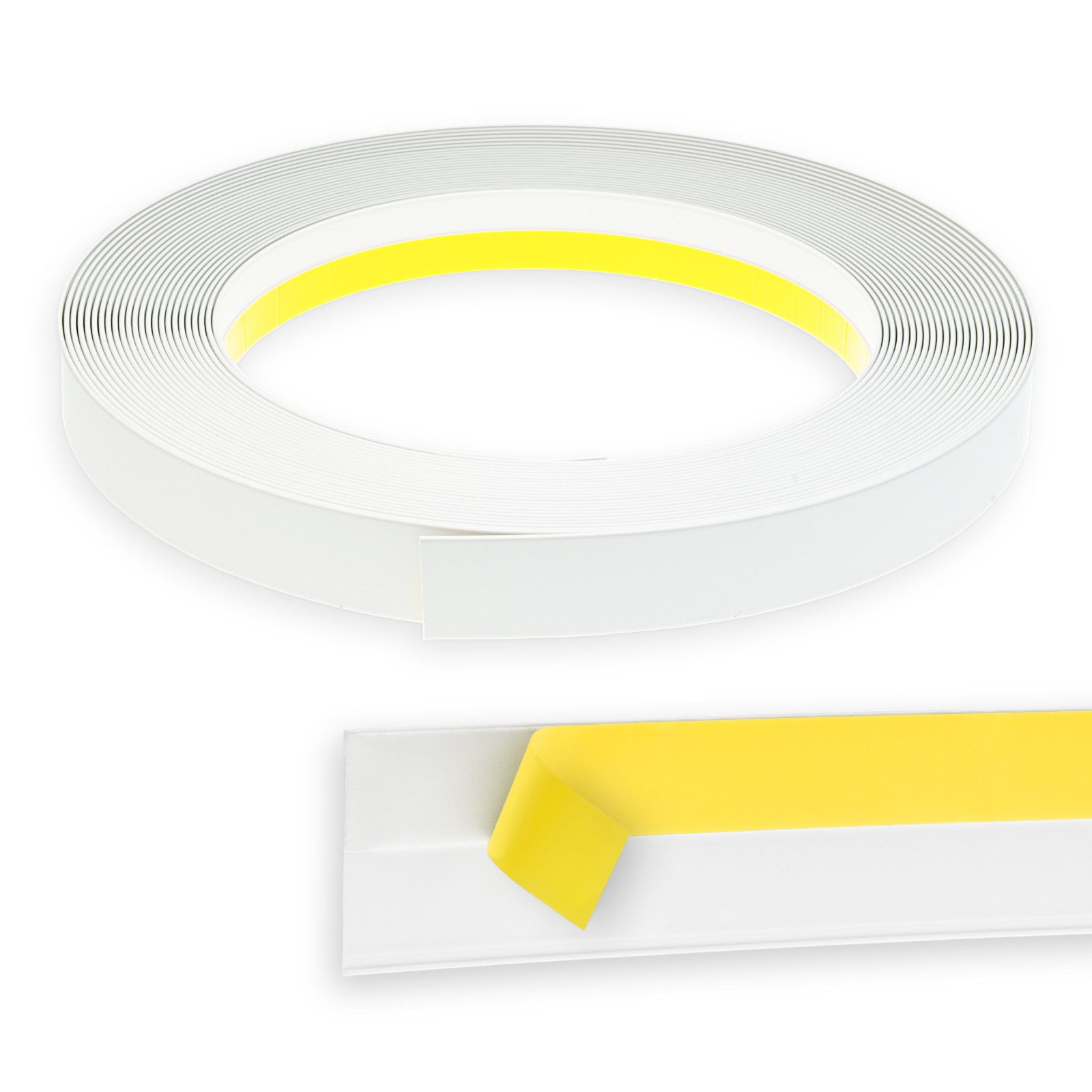 Nobily Fensterleiste PVC-Flachleiste, 50mm ohne Lippe, Zierleisten zur Montage, selbstklebend, Kunststoff, Farbe: Weiß