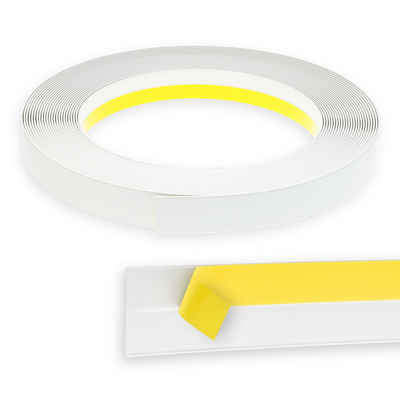Nobily Fensterleiste PVC-Flachleiste, 80mm ohne Lippe,selbstklebend,Zierleisten zur Montage, selbstklebend, Kunststoff, Farbe: Weiß