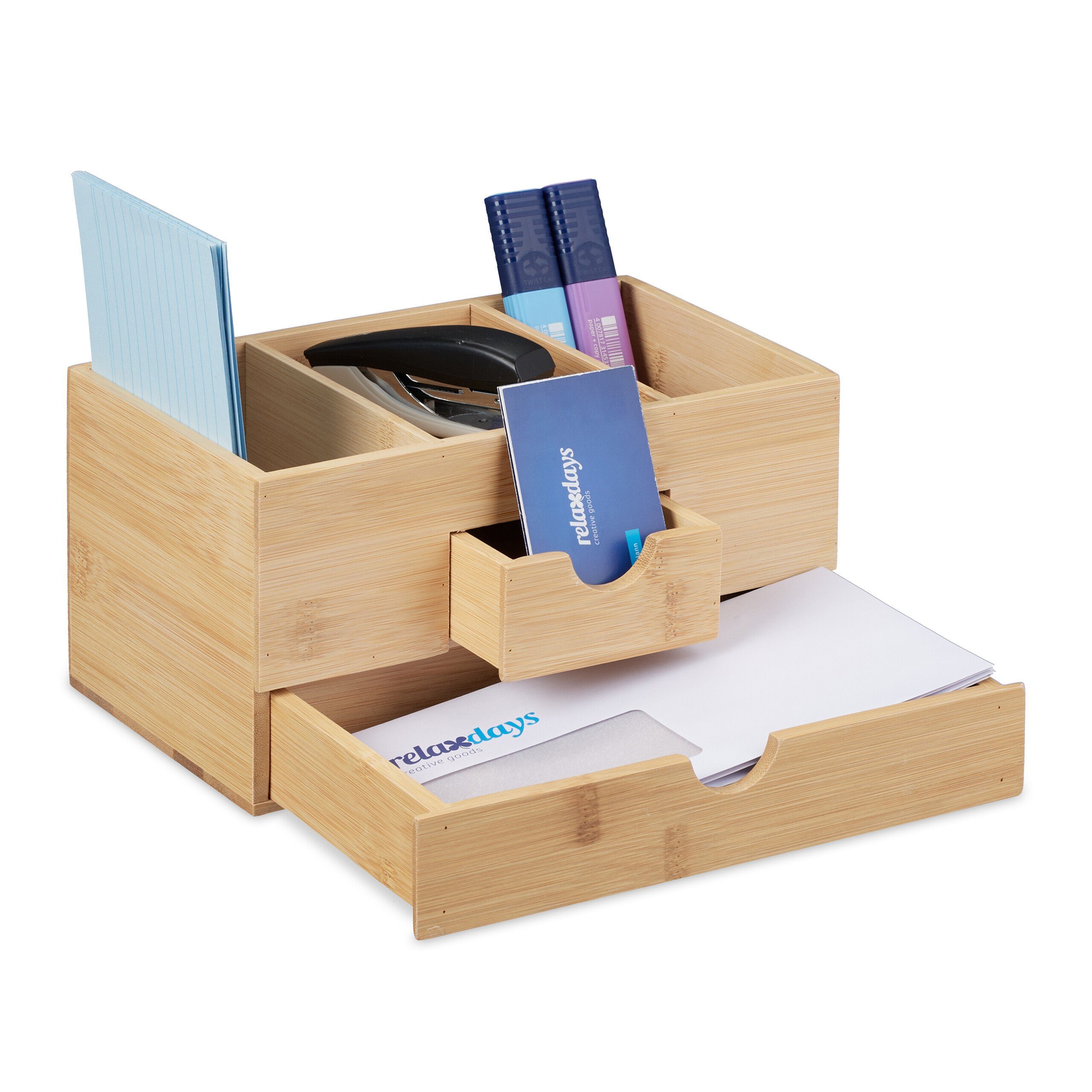 relaxdays Organizer Schreibtisch Organizer mit Schubladen