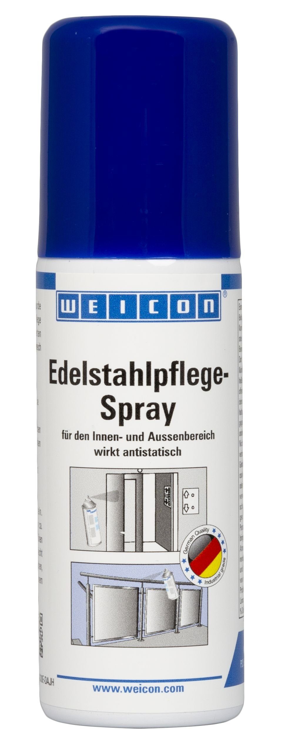 WEICON Edelstahlpflege-Spray, Reinigungs- und Pflegeöl für Edelstahl Edelstahlreiniger (Dose, [- Reinigung, Pflege & Schutz von Edelstahlflächen)