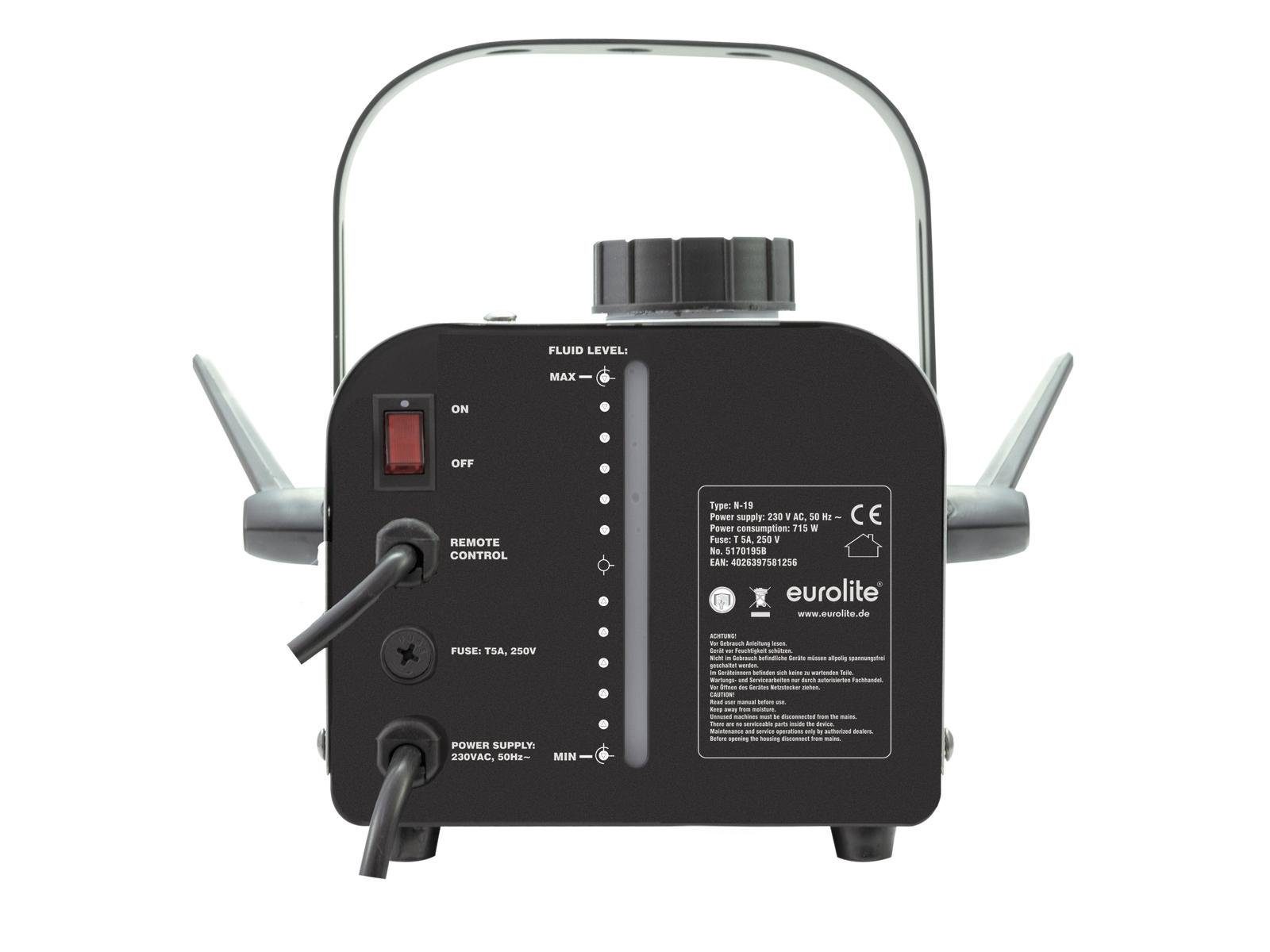 EUROLITE Discolicht N-19 Kompakte 700-W-Nebelmaschine mit Kabelfernbedienung