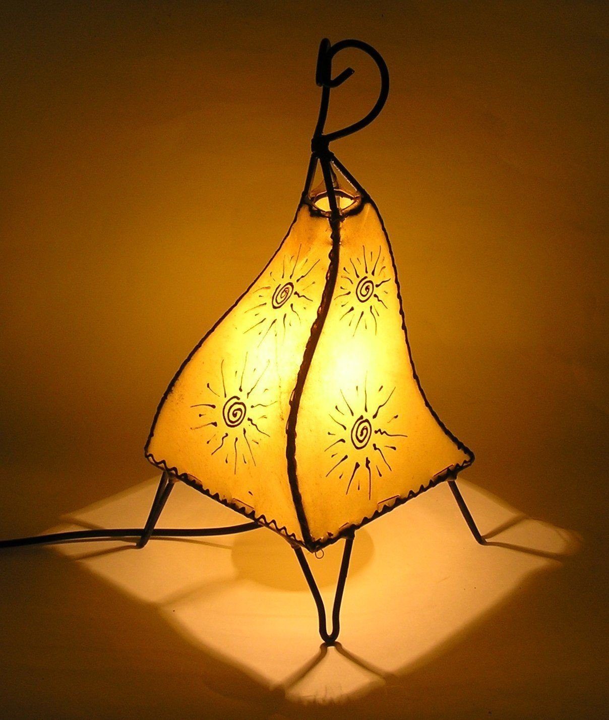 SIMANDRA Mellah Leuchtmittel, Stehlampe Gelb Ambilight, Lederlampe cm, Sonne Warmweiß, marokkanische ohne 35-38