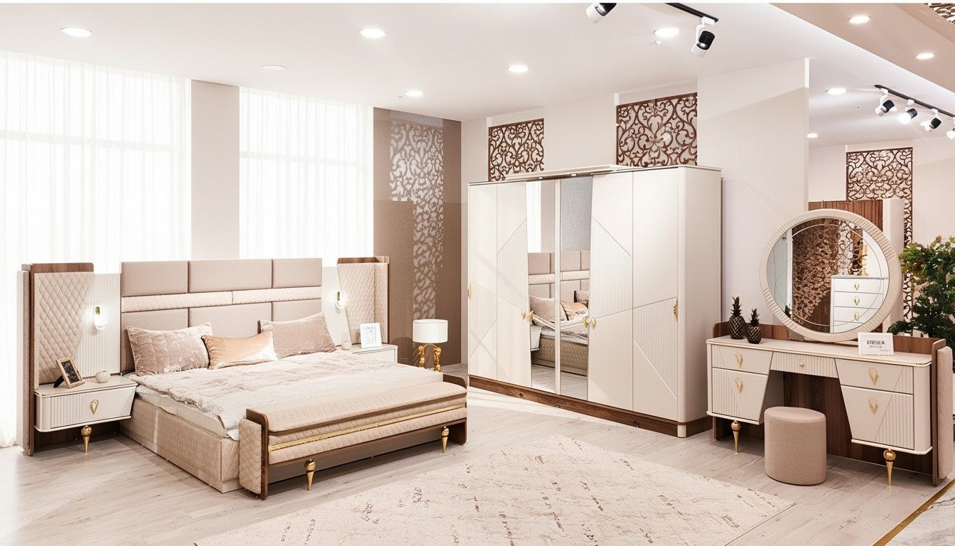 Xlmoebel Schminktisch Eleganter Schminktisch mit Spiegel und hochwertigem Design (Schminktisch mit Spiegel, Schminktisch mit Spiegel), Hergestellt in Europa – Bild 2 von 5