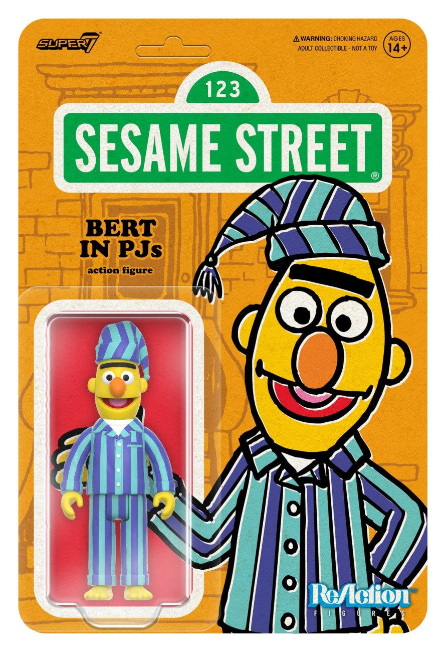 Super7 Actionfigur Sesamstraße ReAction Actionfigur Wave 06 Bert (PJ) 10 cm