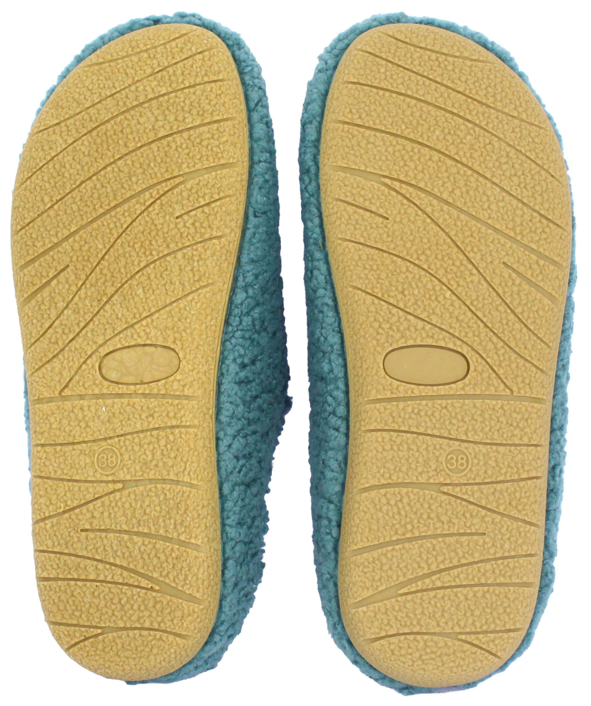 Beck Damen Pantoffel Jule im Teddy-Look Hausschuh zum Schlupfen – Bild 5 von 5
