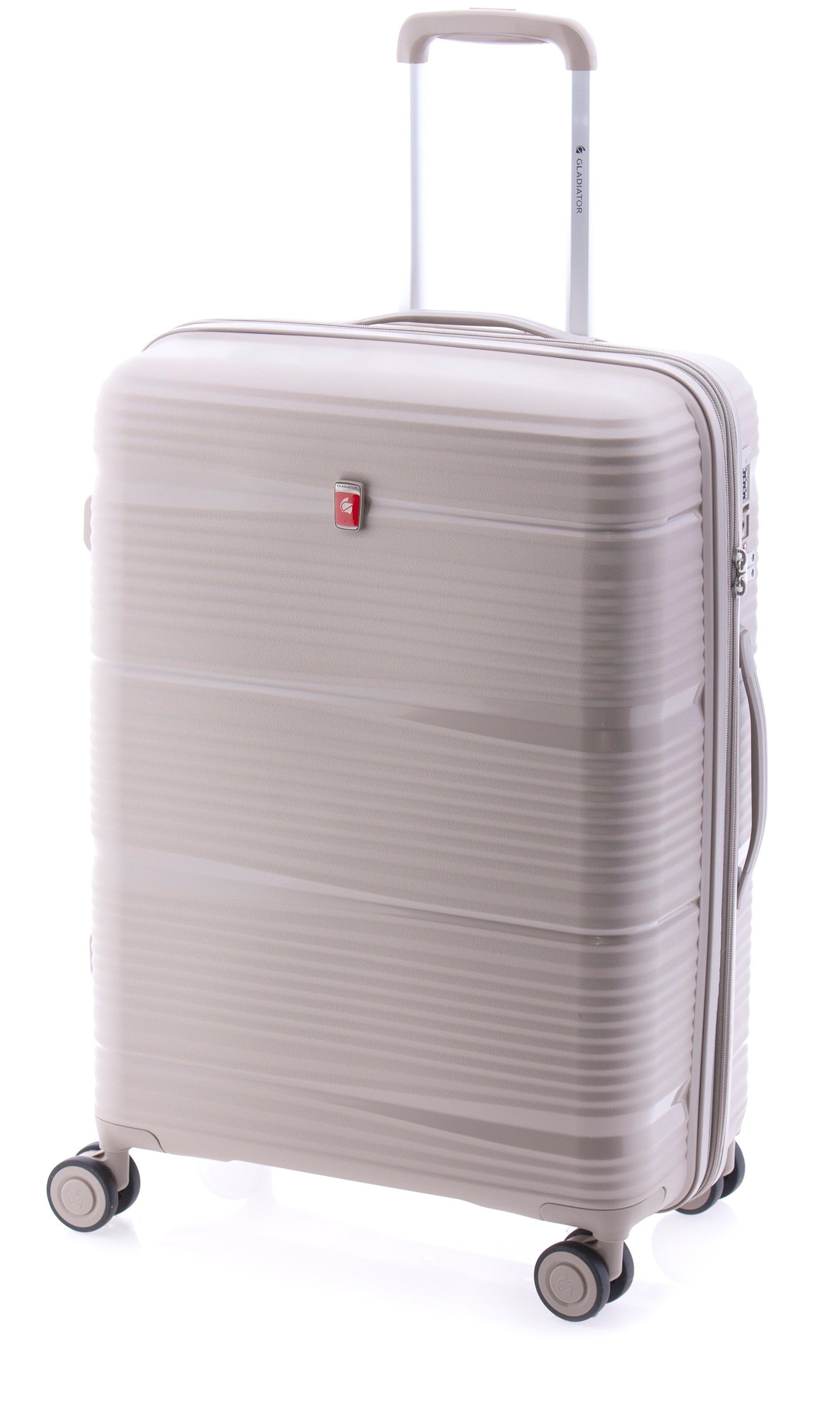 Hartschalen-Trolley Koffer M - 65 cm, 4 Rollen, TSA, Dehnfalte, div. Farben