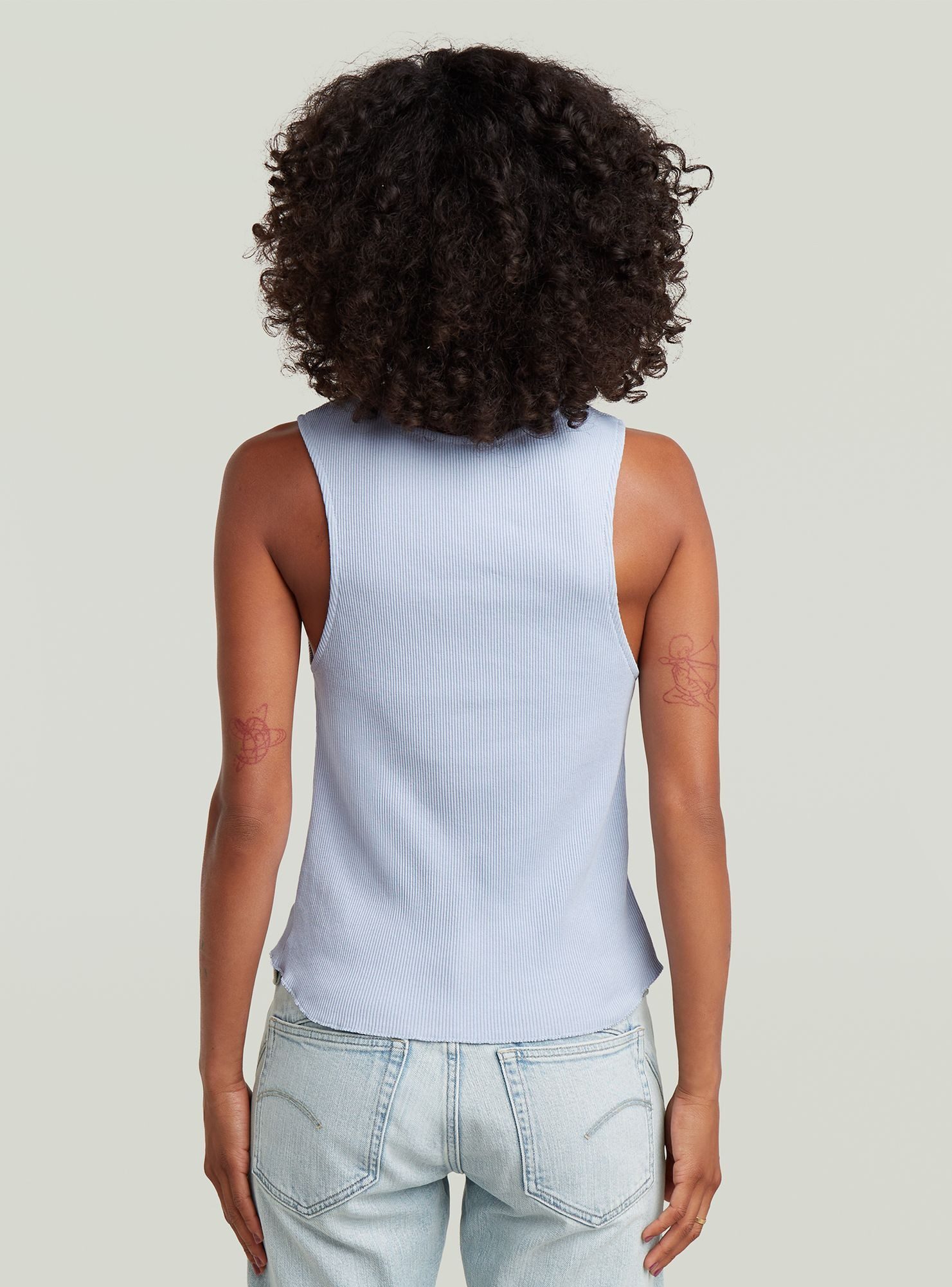 G-STAR T-Shirt Slim Henley Tank T-Shirt