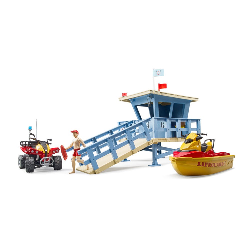 Bruder® Spiel-Gebäude bruder bworld Life Guard Station mit Zubehör 1:16