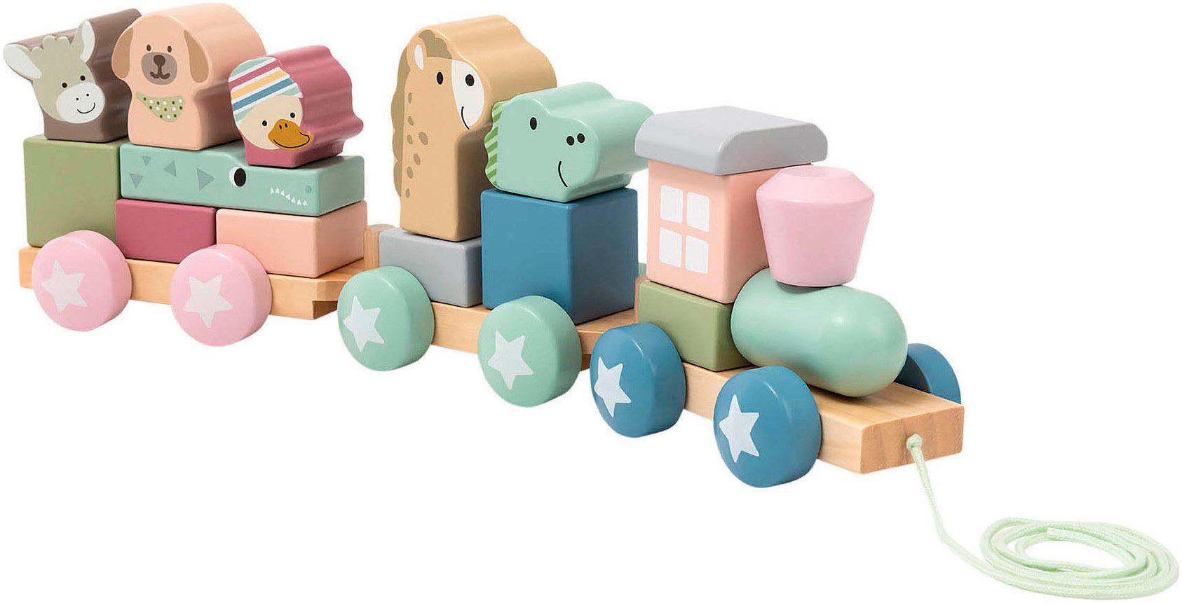 Sterntaler® Steckspielzeug Eisenbahn Holz