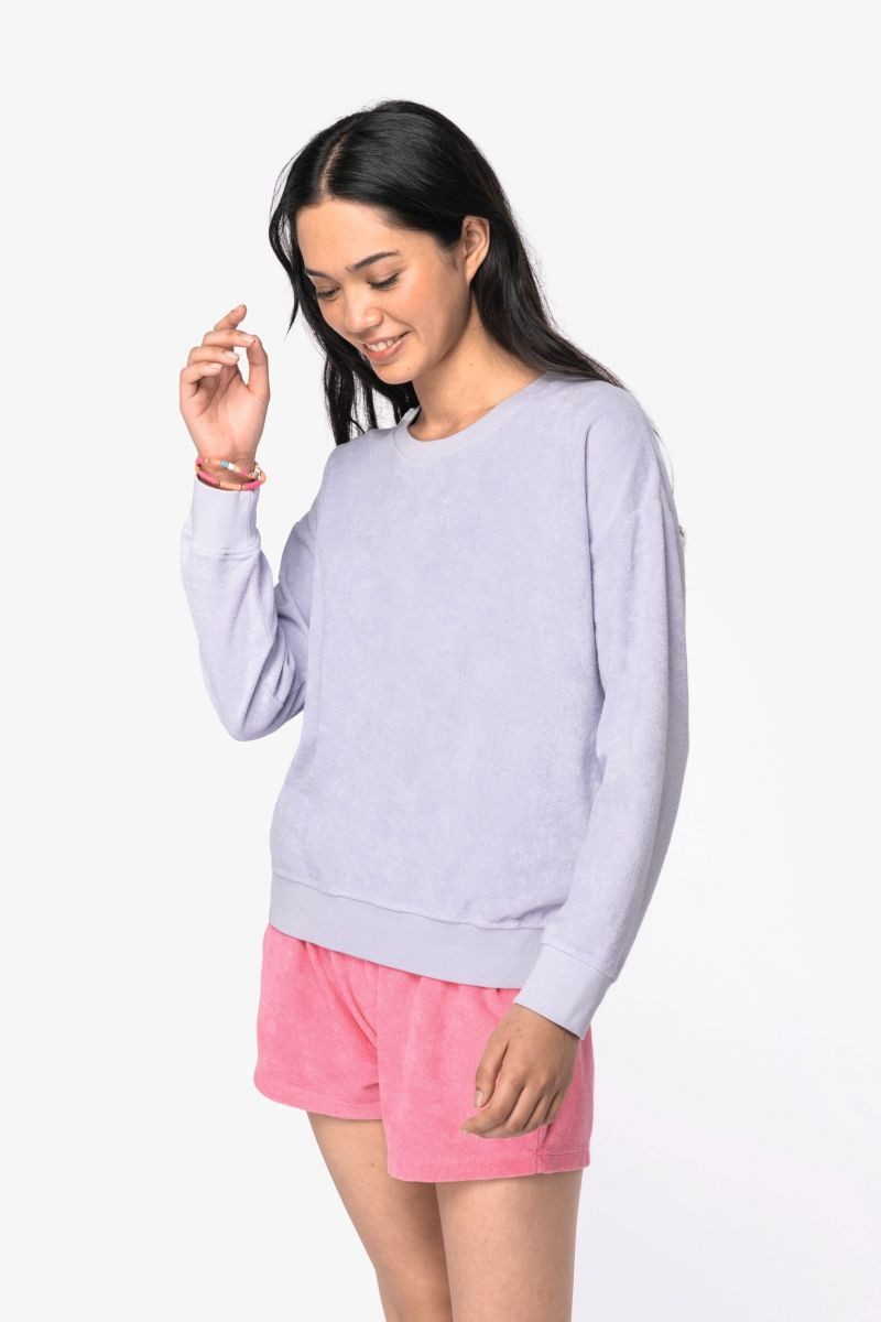 Native Spirit Sweatshirt Umweltfreundliches Damen-Sweatshirt aus Frottee