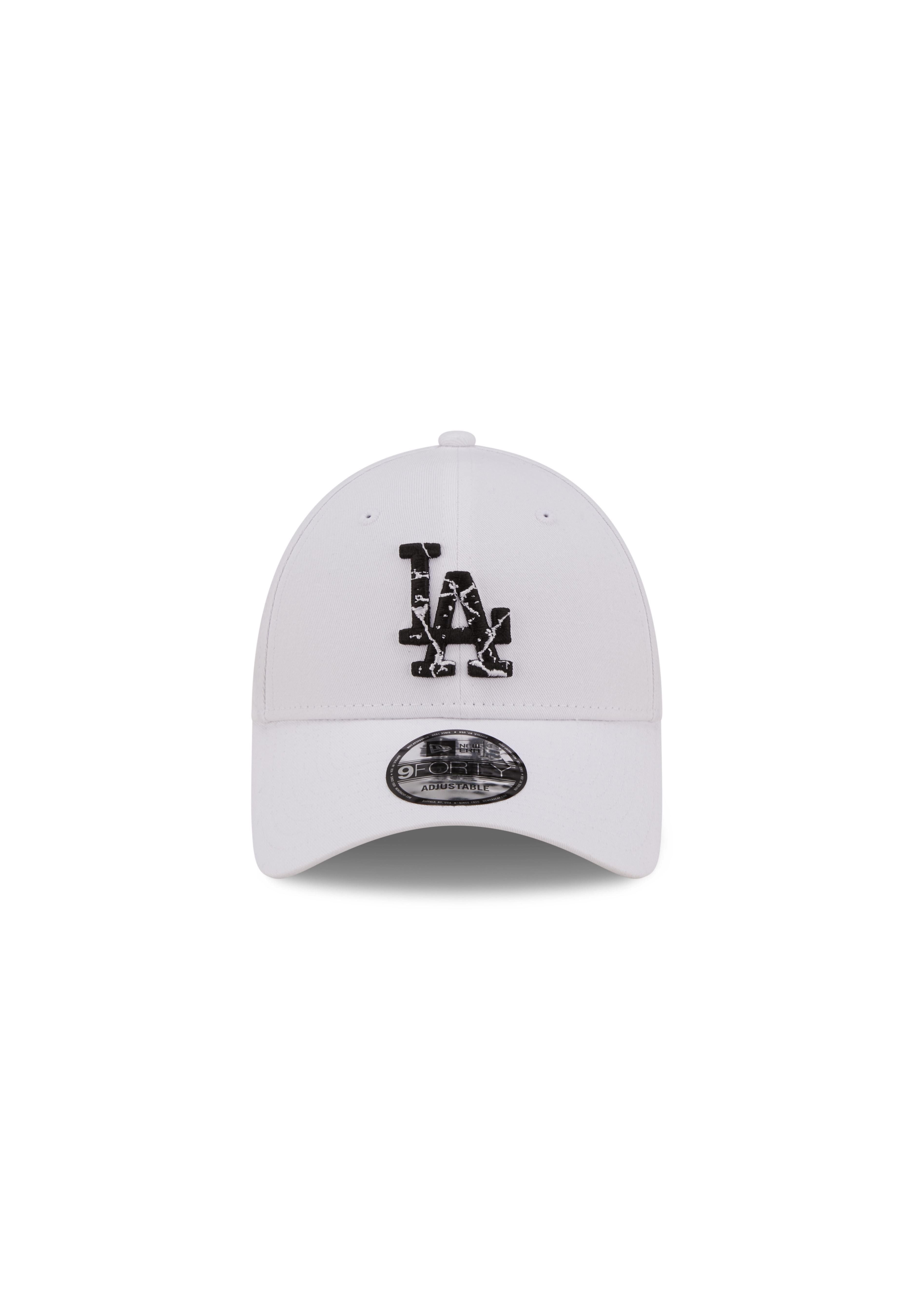 New Era Baseball Cap Los Angeles Dodgers MLB Marble Infill Weiß Verstellbare 9Forty Cap New (1-St)
