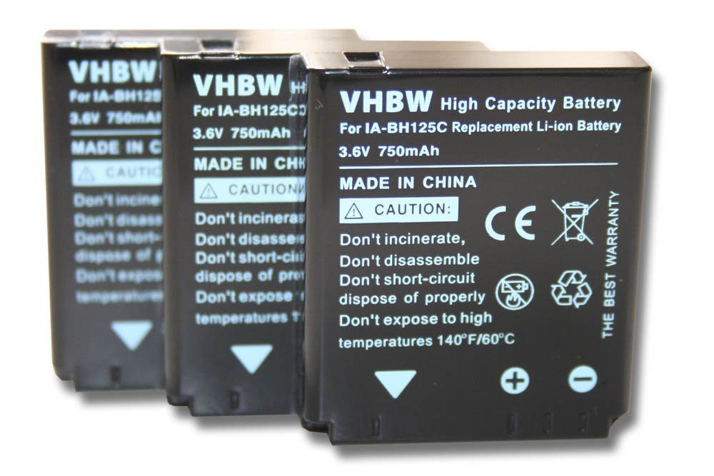 HMX-R10 mAh kompatibel vhbw V) mit 750 Li-Ion Samsung (3,6 Kamera-Akku