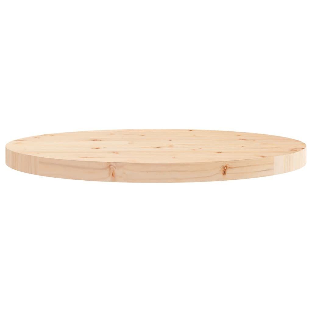 furnicato Tischplatte Rund Ø60x3 cm Kiefer Massivholz
