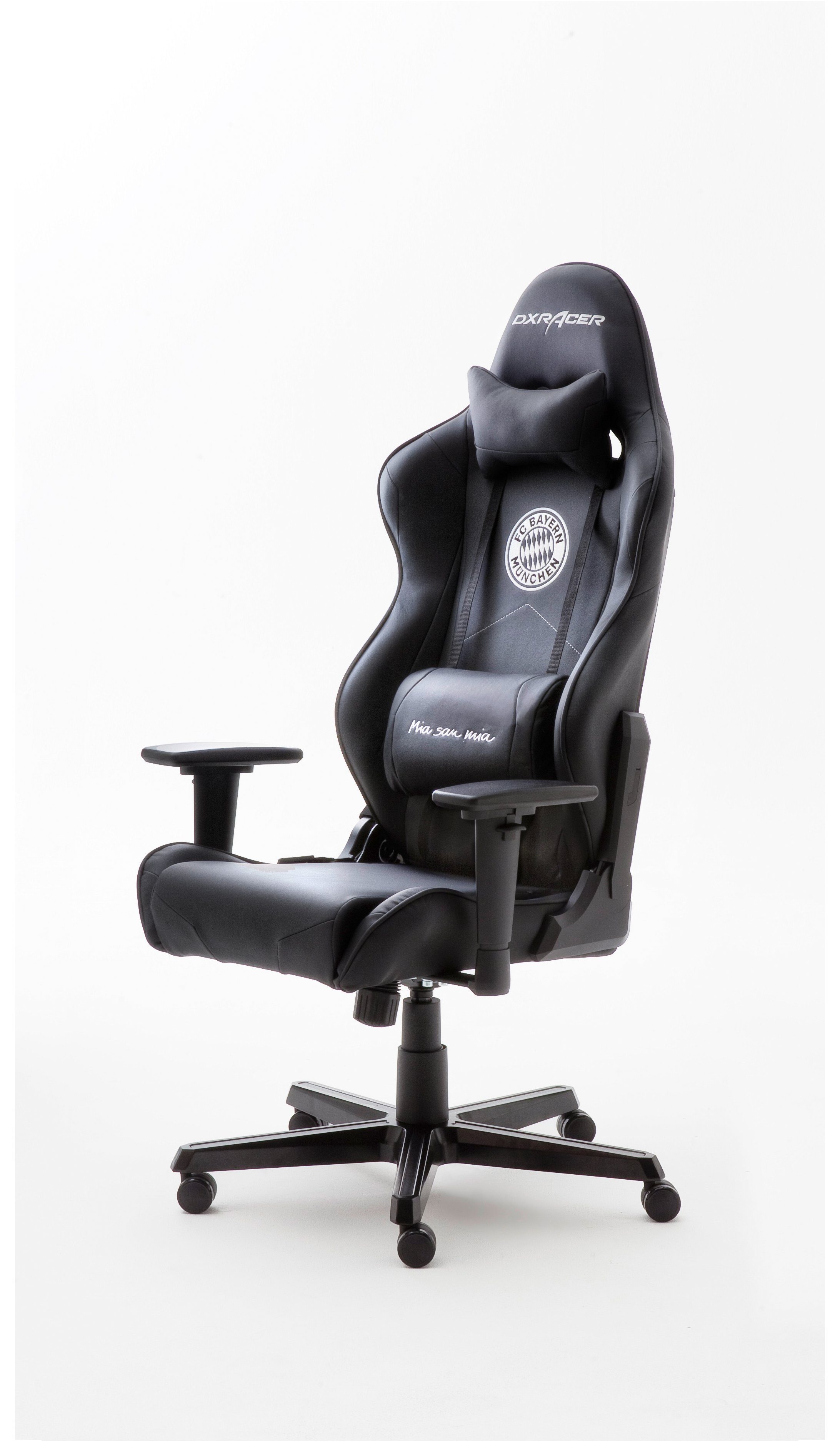DXRacer Gaming-Stuhl OH-RZ101-N, Polyurethan Bezugsmaterial: 100% Kunstleder