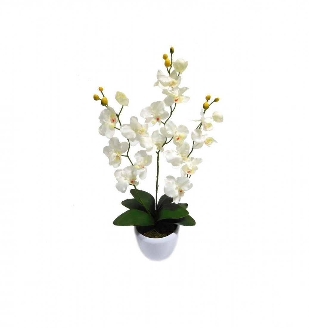 Kunstorchidee Orchidee Phalaenopsis Kunstblume künstlich unecht Orchideentopf 254 Orchidee, PassionMade, Höhe 65 cm, Orchideen Künstlich im Keramiktopf
