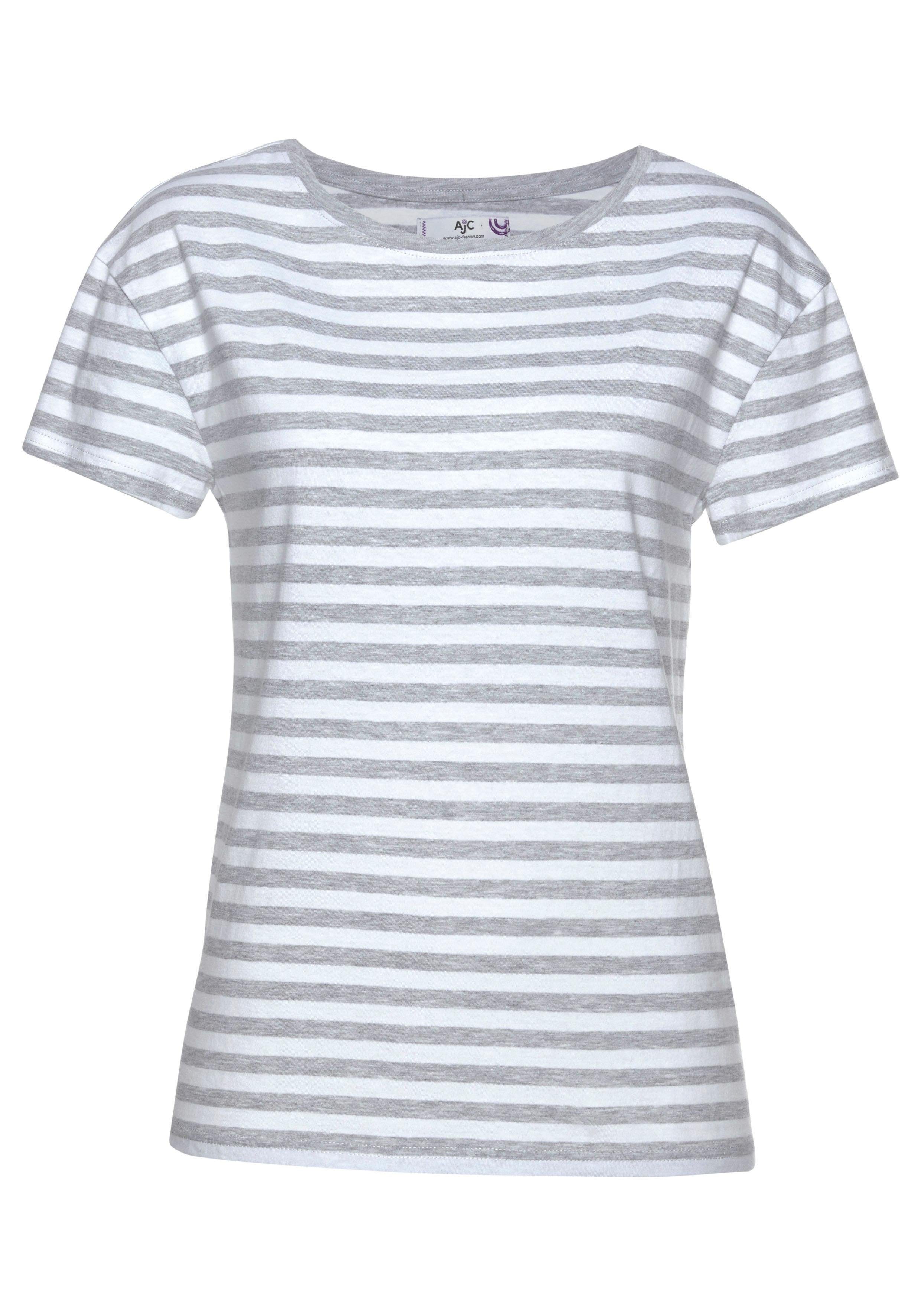 AJC T-Shirt Kurzarm, taillierter Schnitt, gestreift, Rundhalsausschnitt. Reduzierter Preis € 13,99. Unverbindliche Preisempfehlung € 16,99, (€ 13,99 pro 1 Stk)