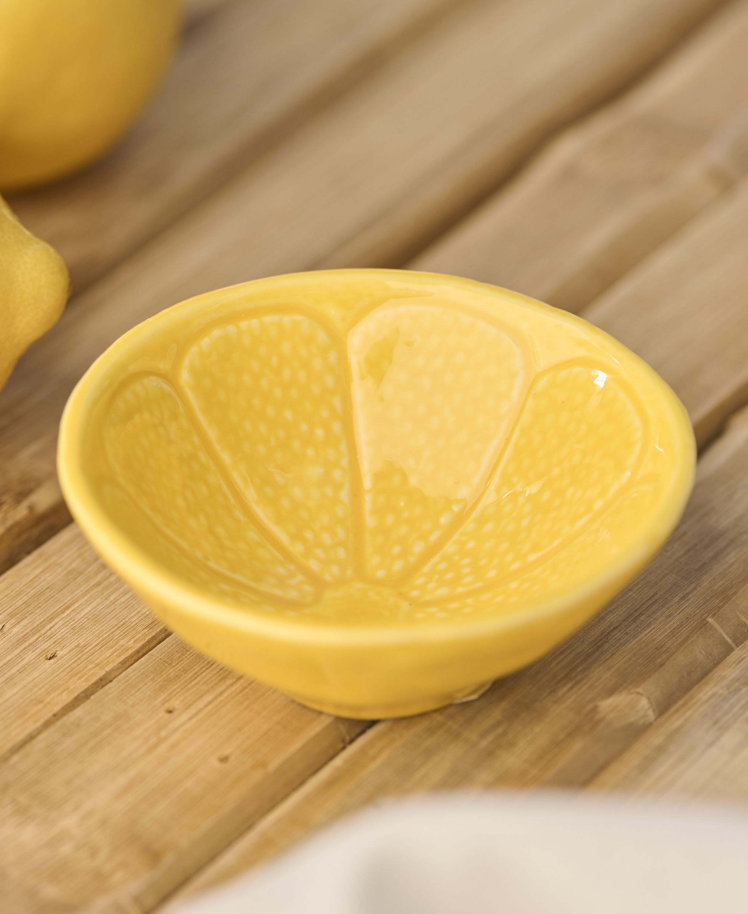 Ib Laursen Schüssel Ib Laursen - Schale Dipschale Snackschale D 8,7cm Zitrone Gelb, Keramik