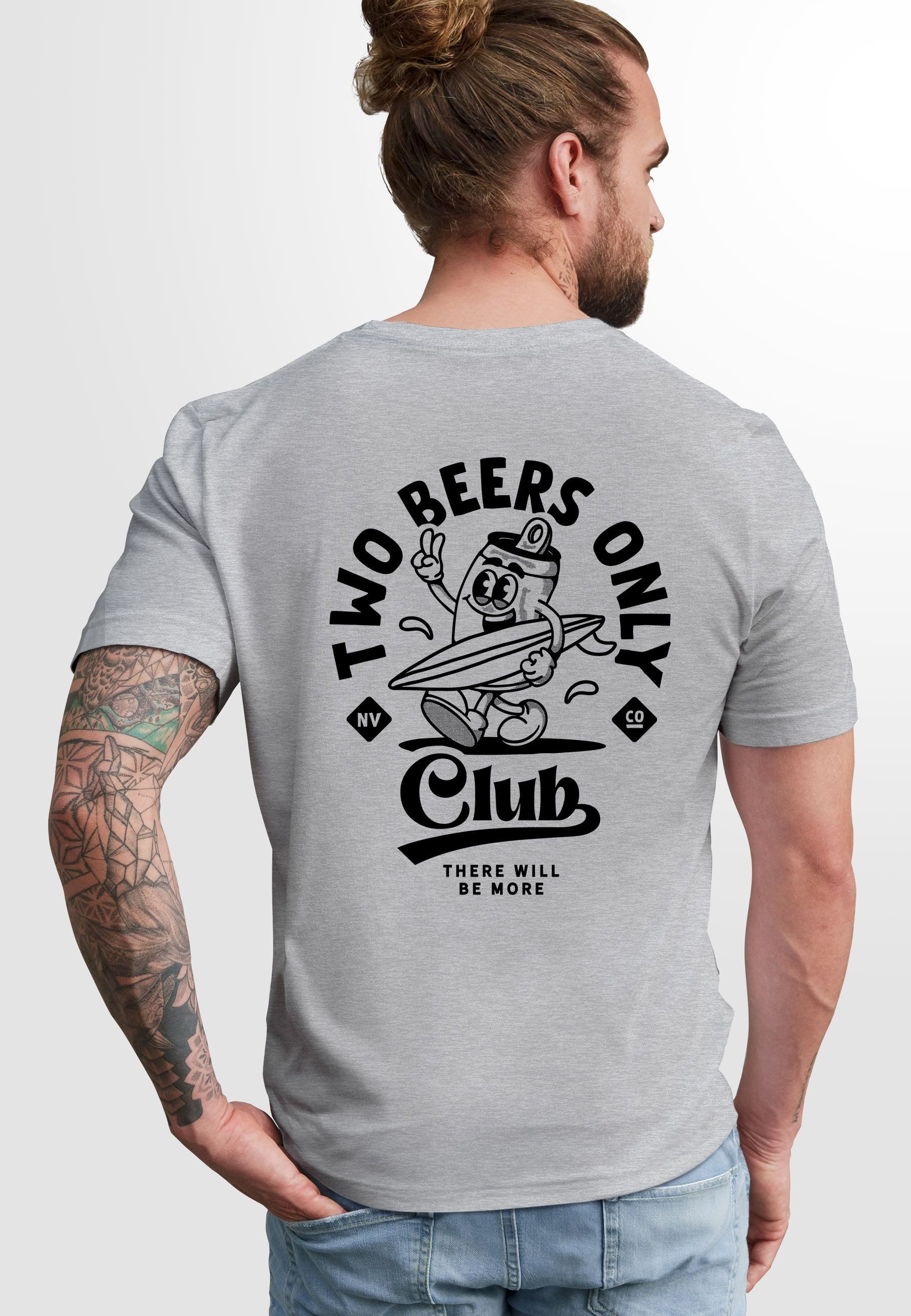 Neverless Print-Shirt Backprint T-Shirt Herren Bier Spruch Motivprint Comic günstig online kaufen