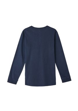 s.Oliver Langarmshirt Longsleeve mit Henley-Ausschnitt Applikation