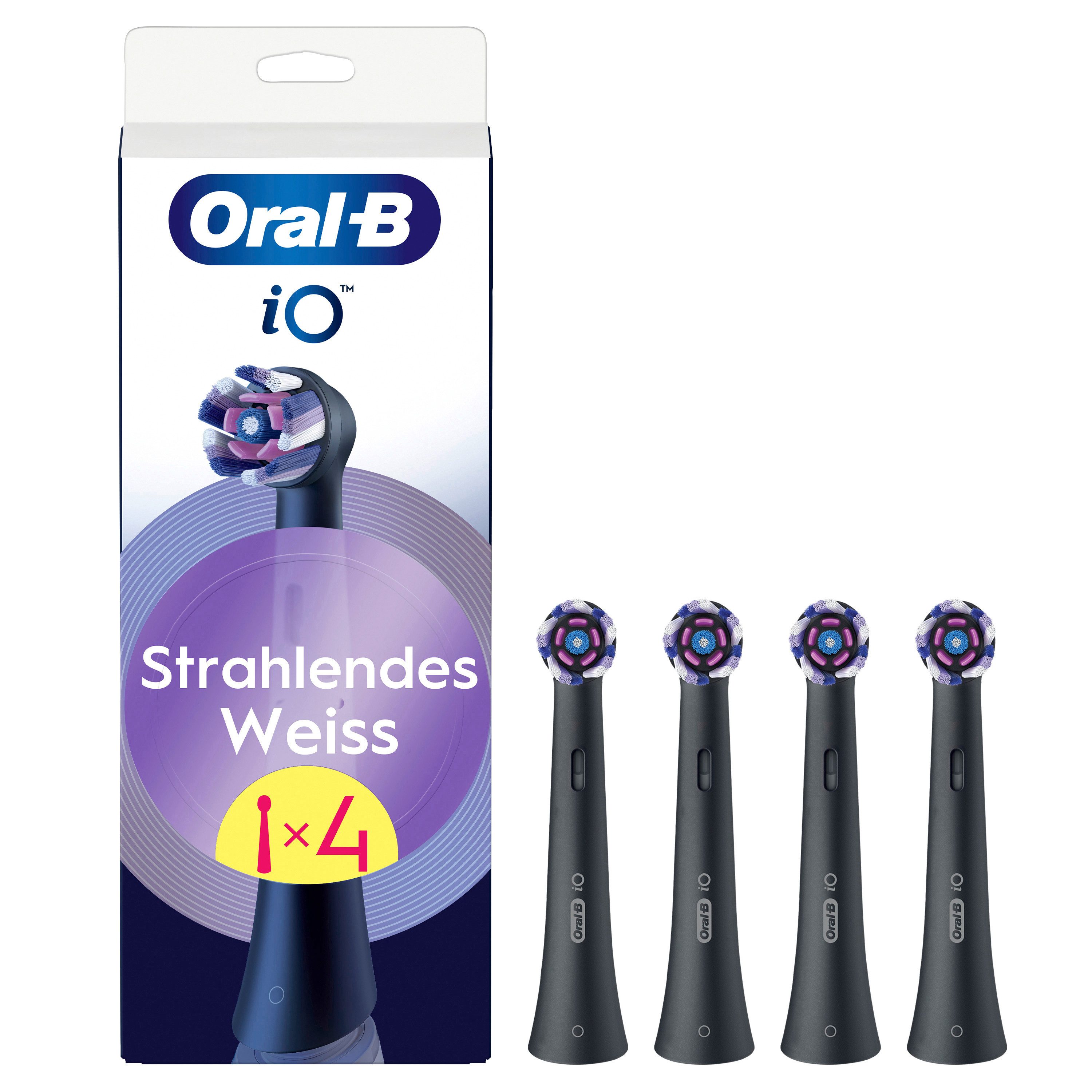 Oral-B Aufsteckbürsten iO Strahlendes Weiss - 4St. - Black