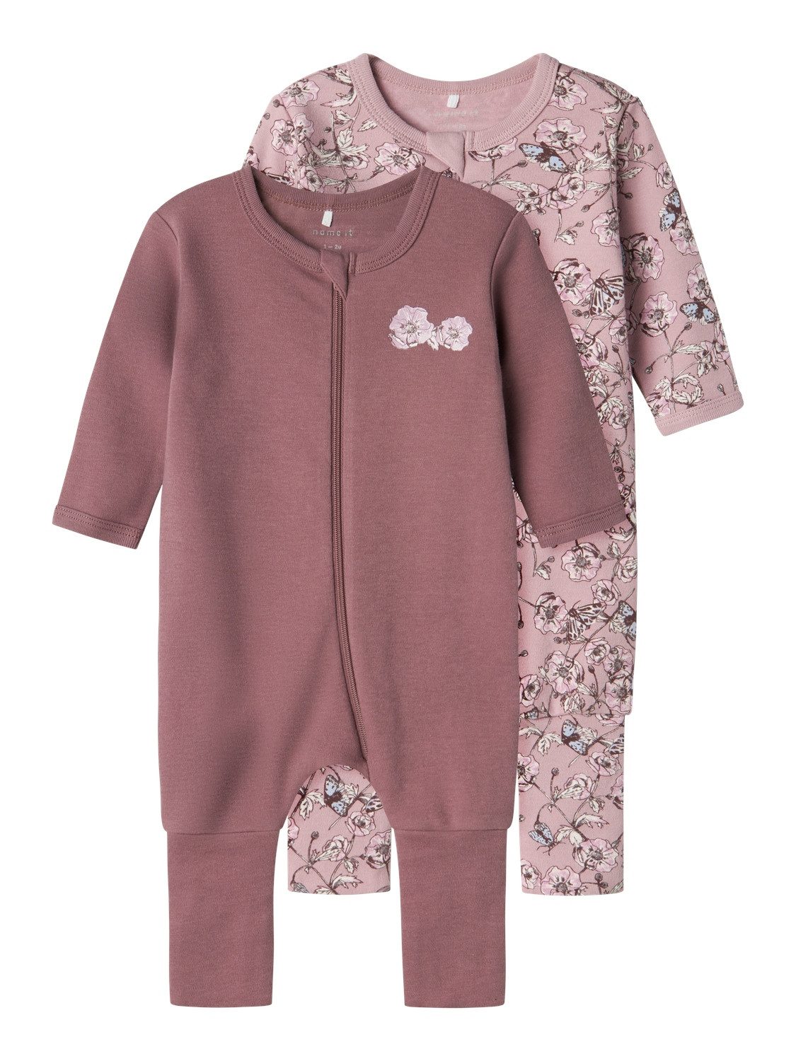 Schlafanzug NBFNIGHTSUIT 2P ZIP FF GRAPE FLOWER NOOS