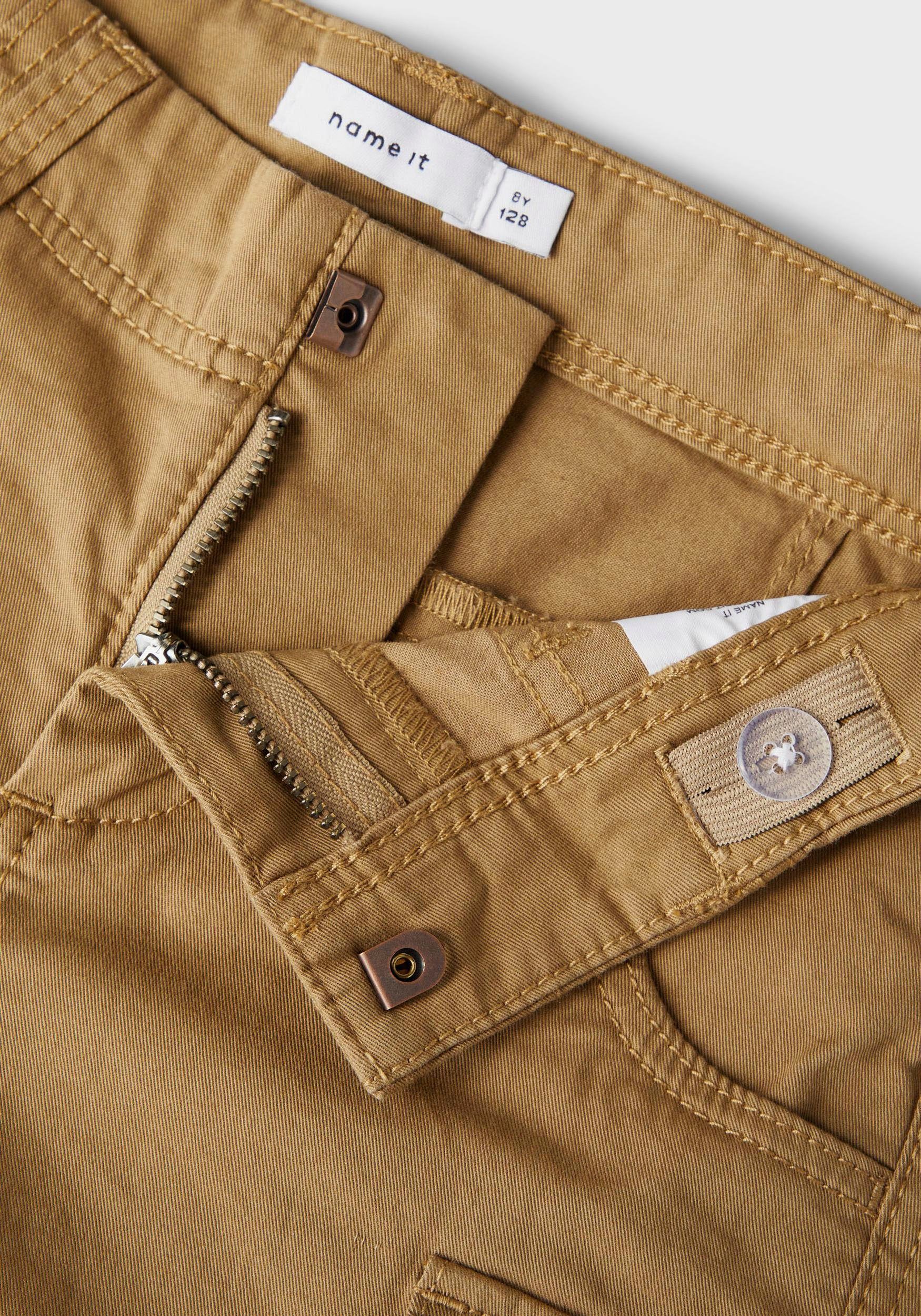 Name It Cargobermudas NKMRYAN REG TWI L SHORTS 6776-BA NOOS Baumwollmischung, Stretch, Cargotaschen