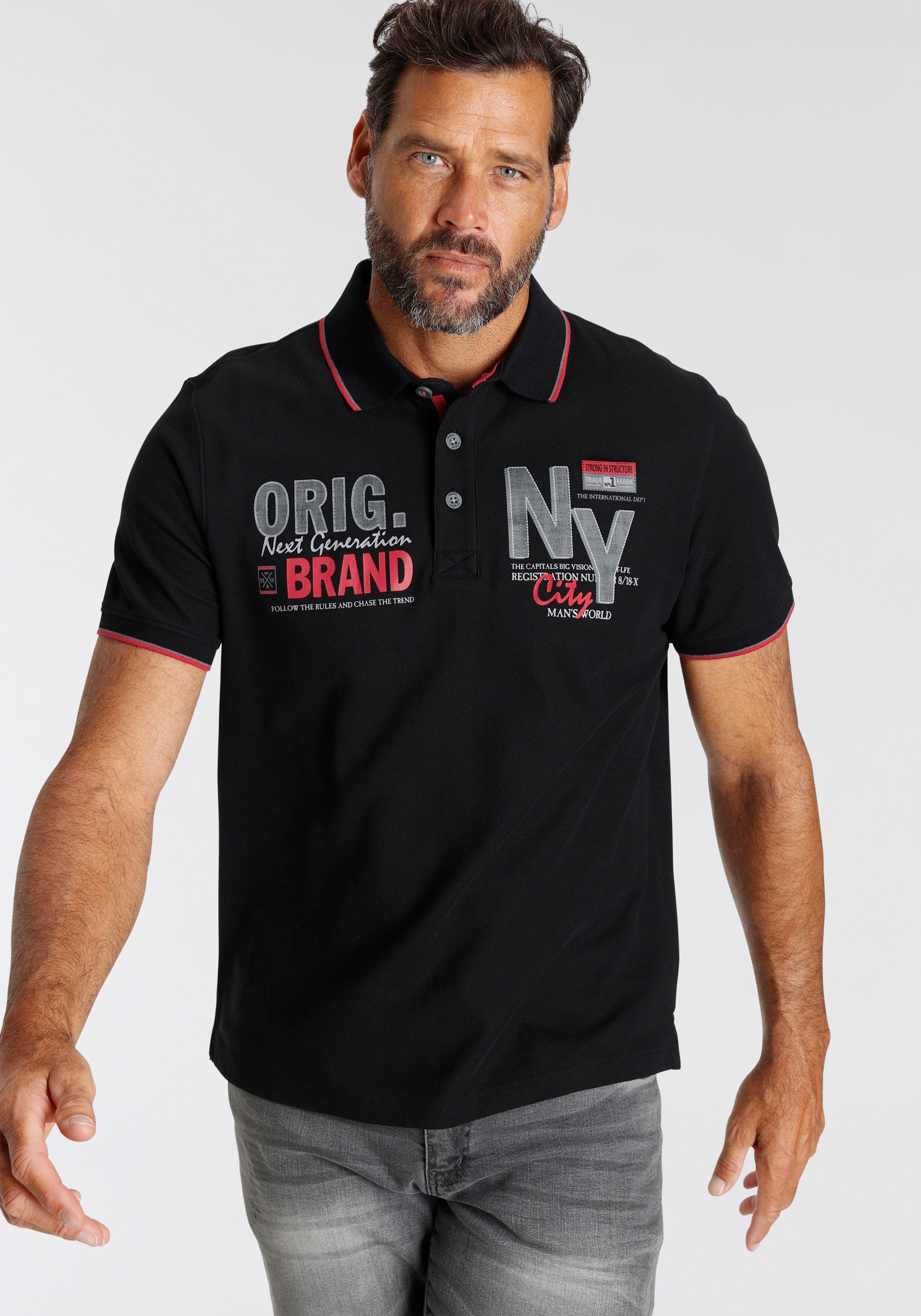 Man's World Poloshirt Kurzarm, mit stilvollem günstig online kaufen