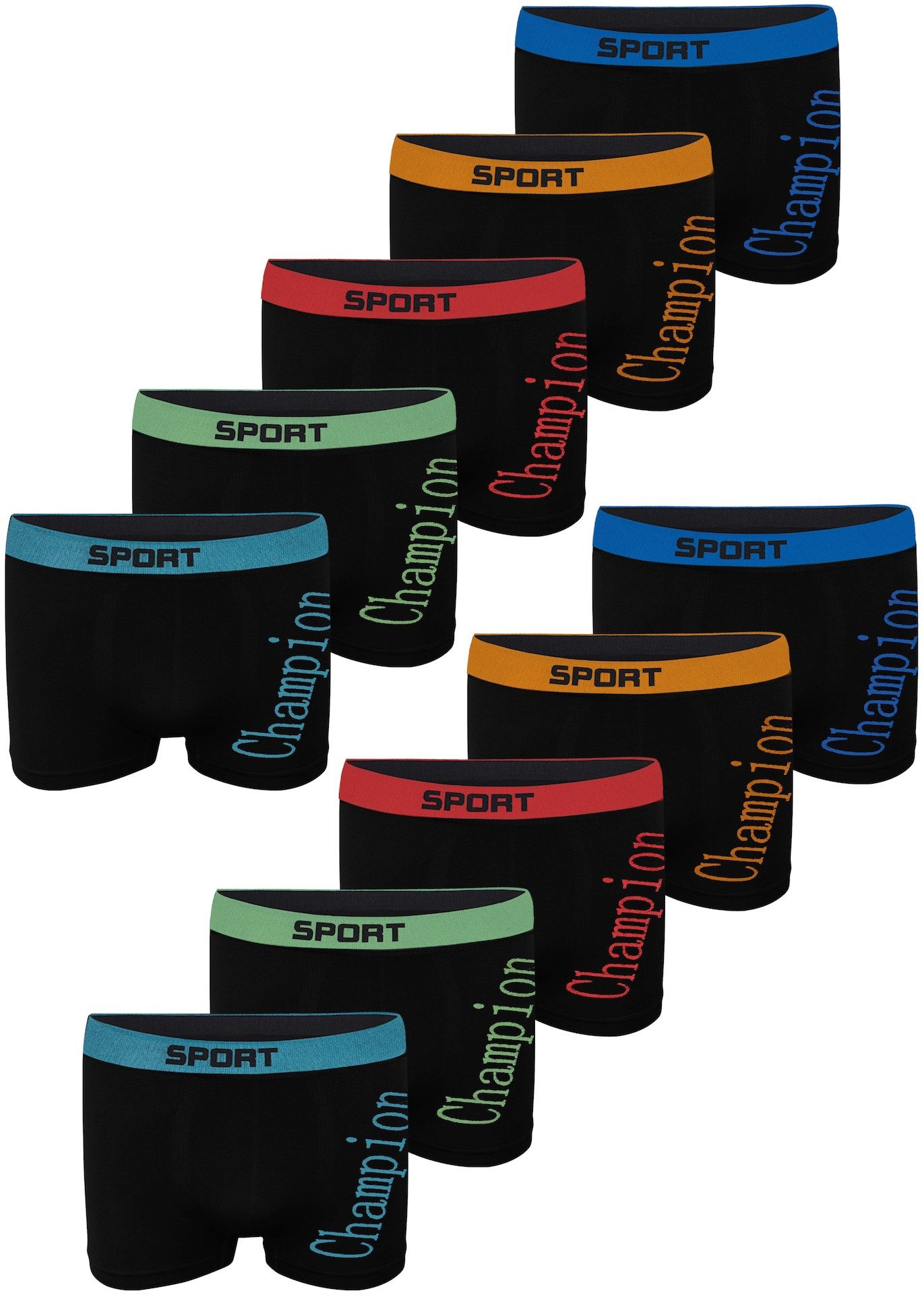 Boxershorts 10er Set Jungen Boxershorts - Champion - Bunt