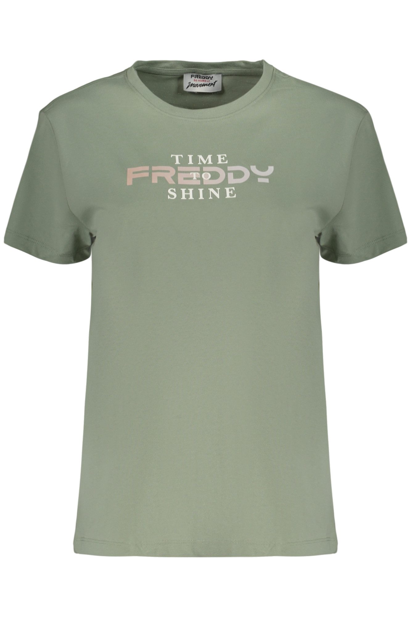 Freddy T-Shirt Grünes Damen Kurzarm T-Shirt mit Rundhals und