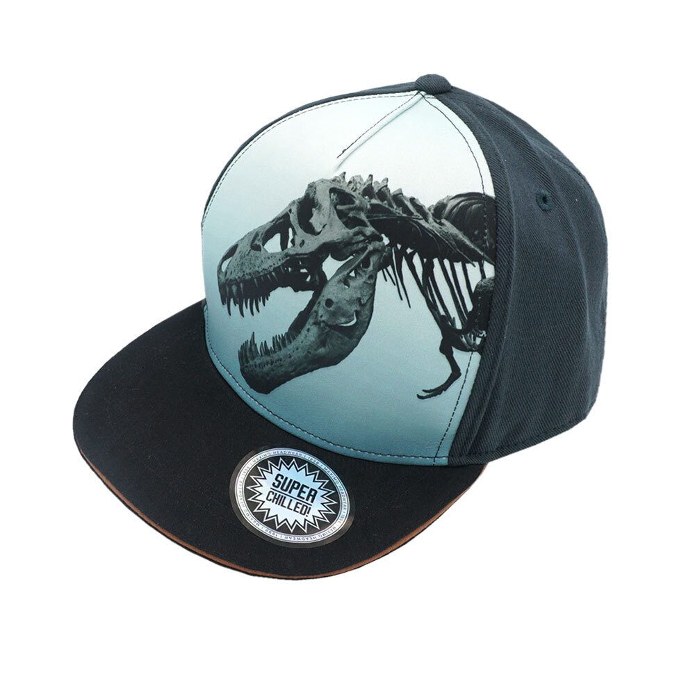 MAXIMO Flat Cap KIDS BOY-Cap T-Rex Skelett snap-back Verschluß (1-St)