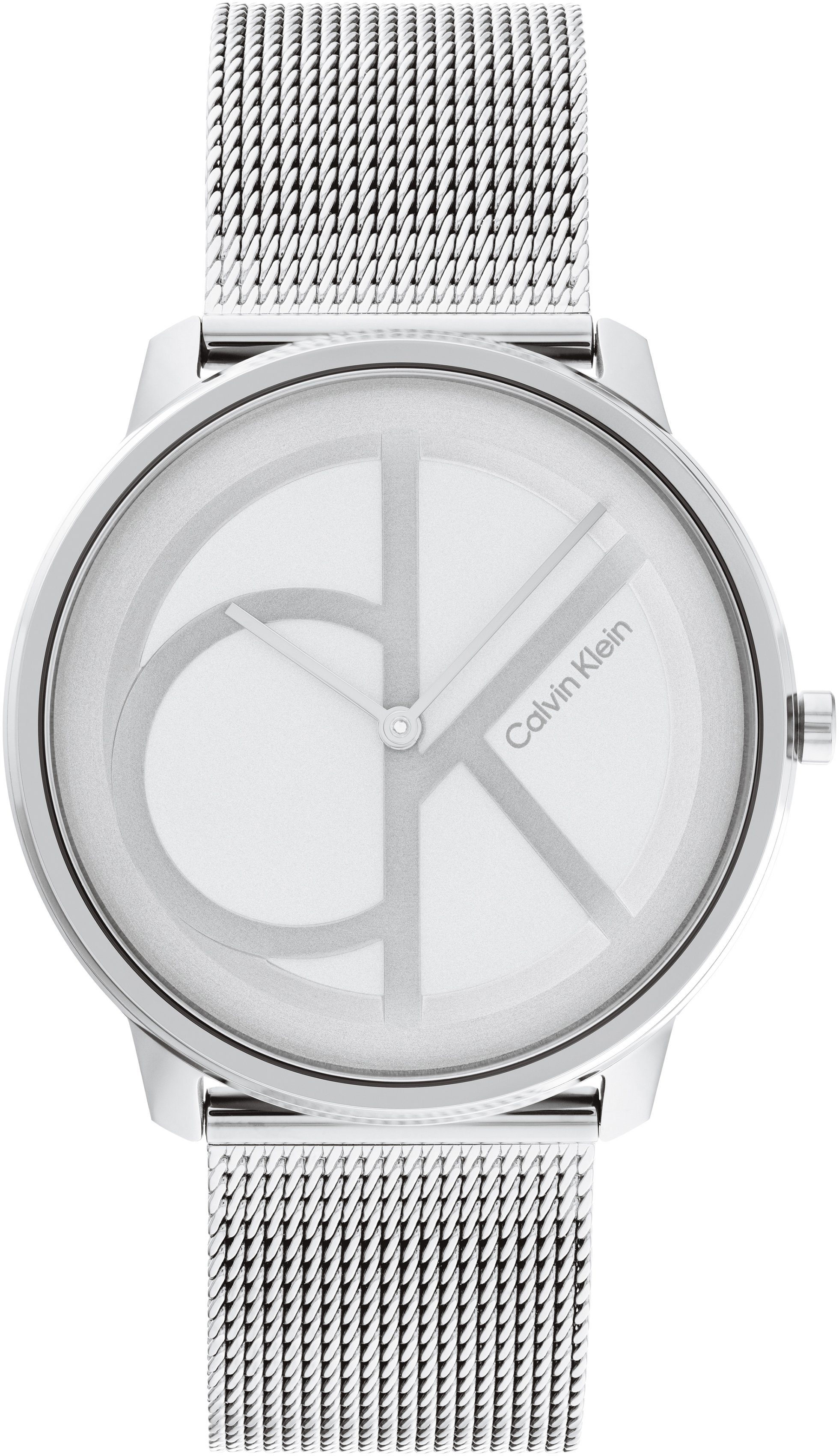 Calvin Klein Quarzuhr CK ICONIC 40 mm 25200027, Armbanduhr, Damenuhr, Herrenuhr, Edelstahlarmband, analog