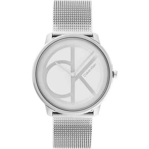 Calvin Klein Quarzuhr Iconic Mesh 40 mm, 25200027, Armbanduhr, Herrenuhr, Mineralglas