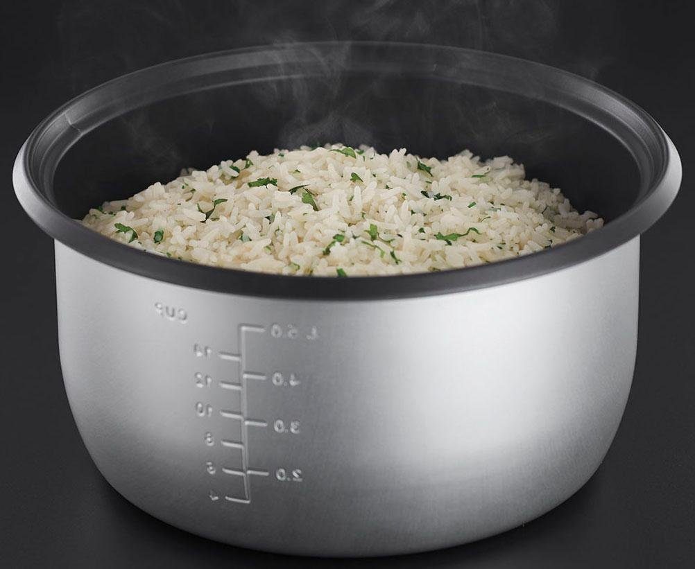 RUSSELL HOBBS Reiskocher 23570-56 MaxiCook, 1000 W, groß: 2,5 l, antihaftbeschitet, inkl. Dampfkorb, Reislöffel&Messbecher – Bild 2 von 5