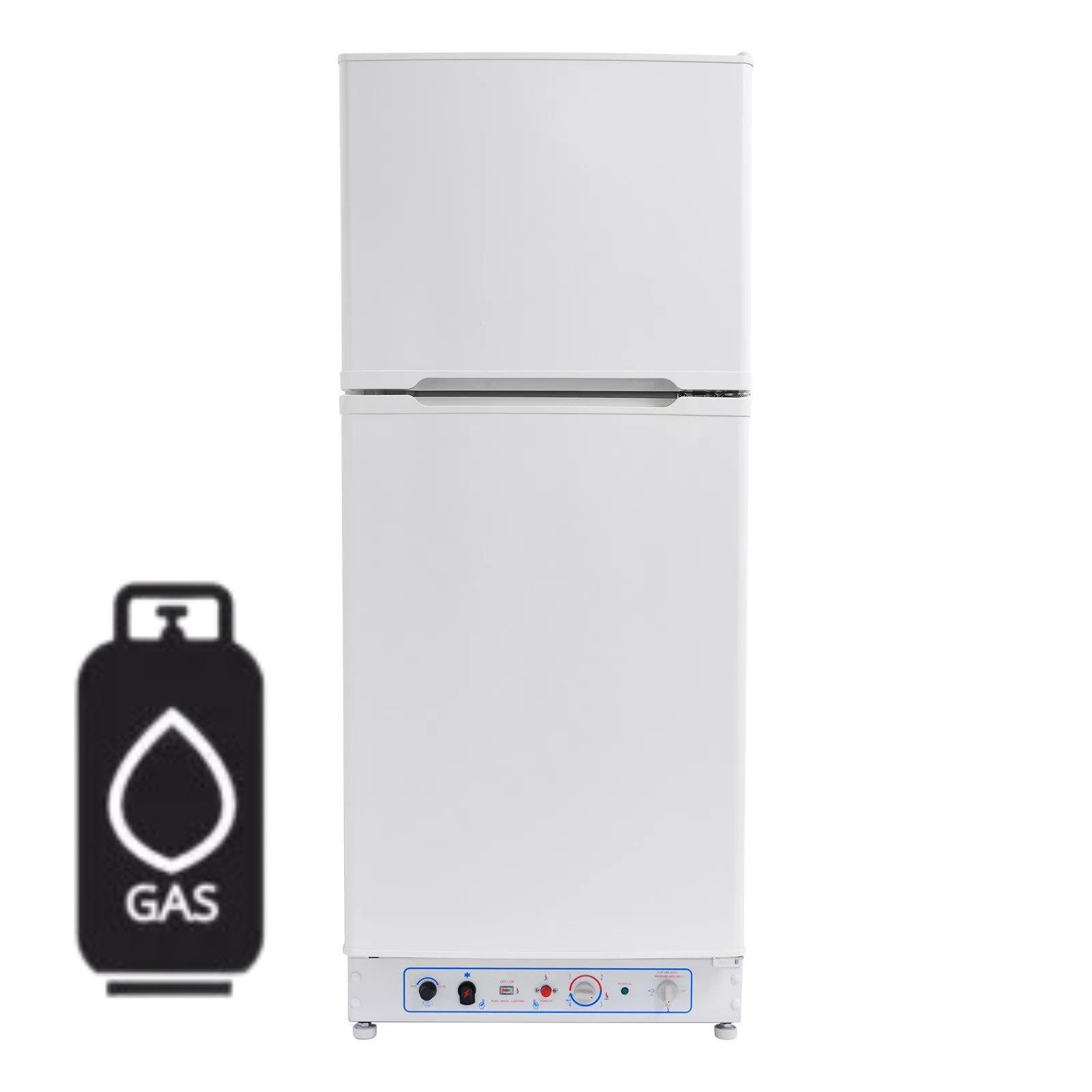 Smad Kühl-/Gefrierkombination DDG-185D1E, 146 cm hoch, 60 cm breit, 185L,Absorptionskühlung, Leise, Regelbares Thermostat,Gas Kühlschrank