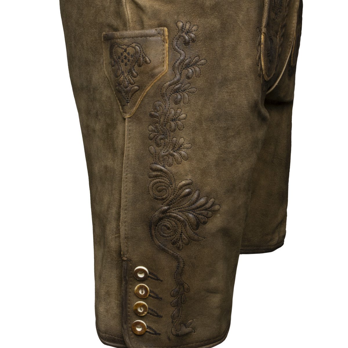 Stockerpoint Trachtenlederhose Bertram Herren (1-tlg) Trachtenlederhose, Trachtenhose, Bayerische Lederhose, Oktoberfest