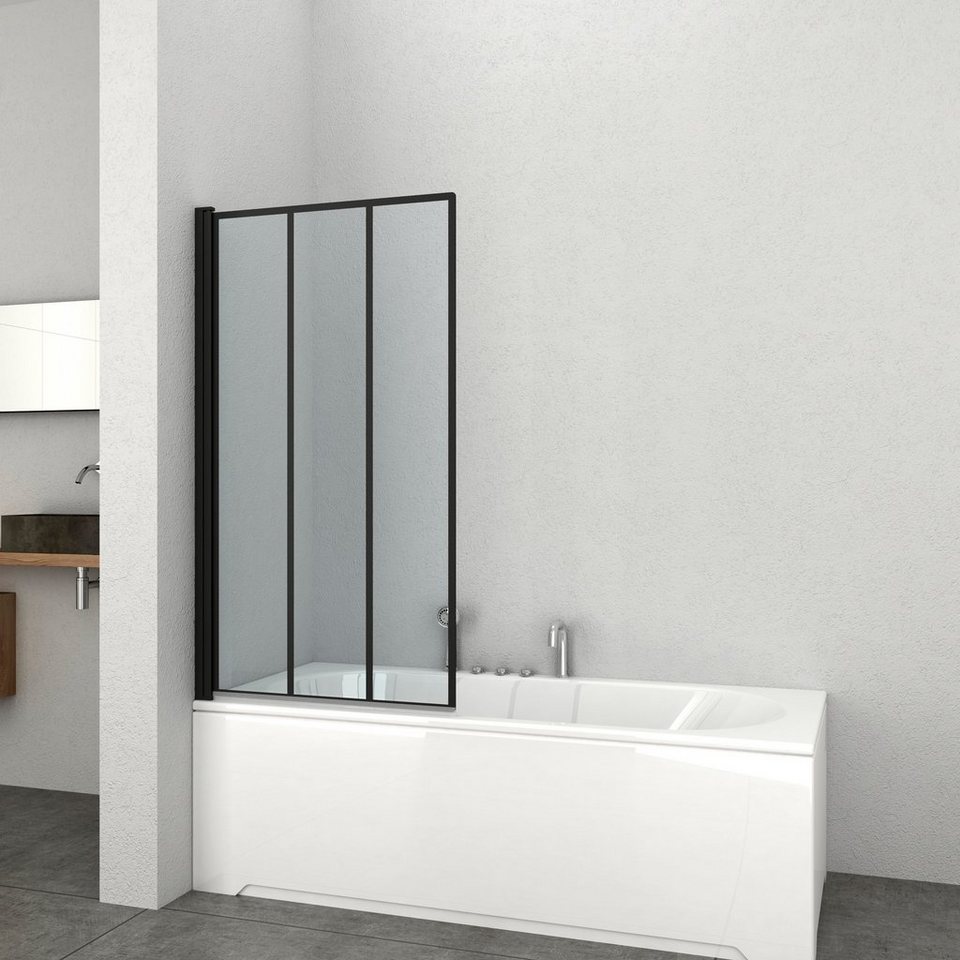 Badewannenaufsatz Elite Black 1 Tlg Badewannenaufsatz Mit Alu Profilen In Schwarz Matt Online Kaufen Otto
