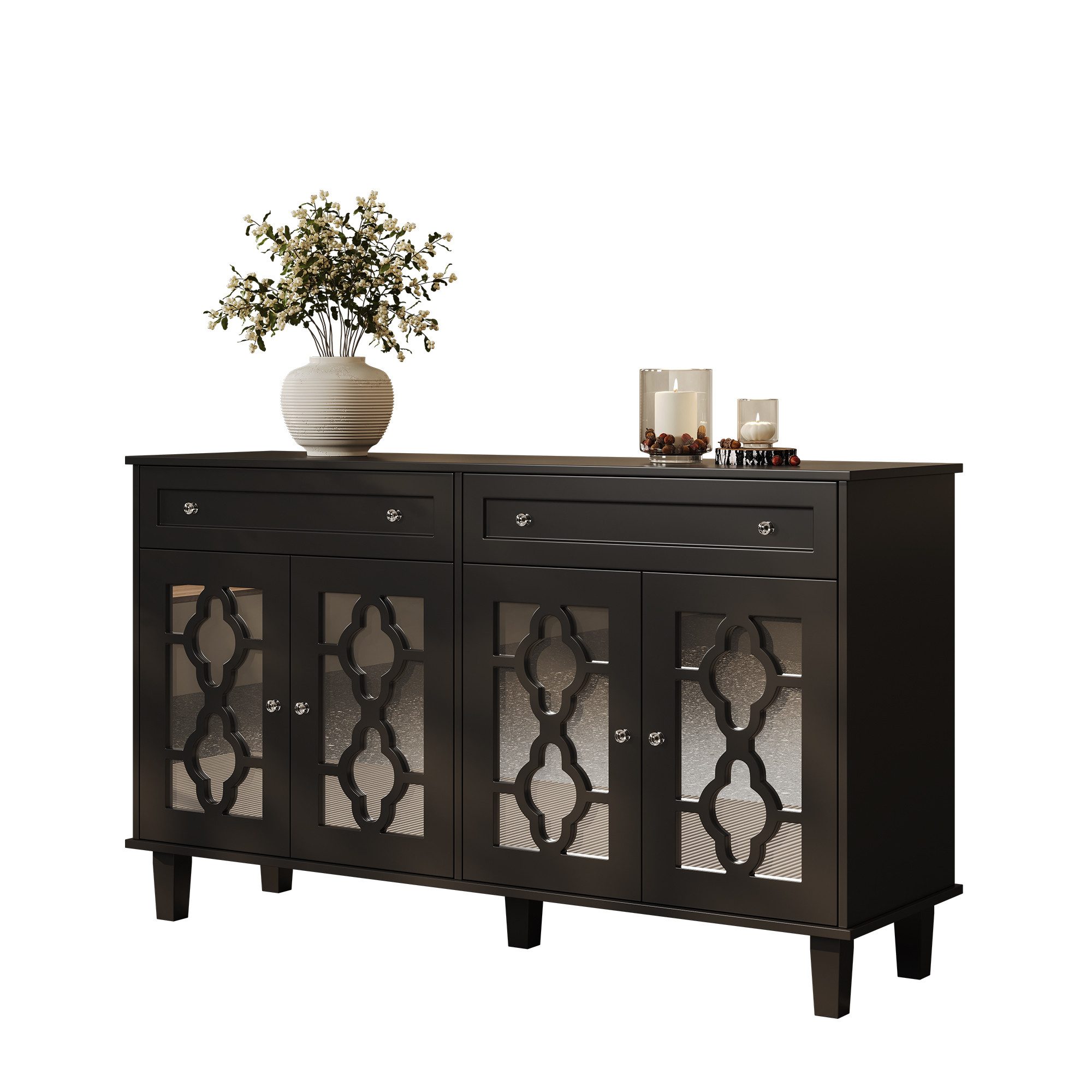 Merax Sideboard mit 4 Spiegeltüren und günstig online kaufen