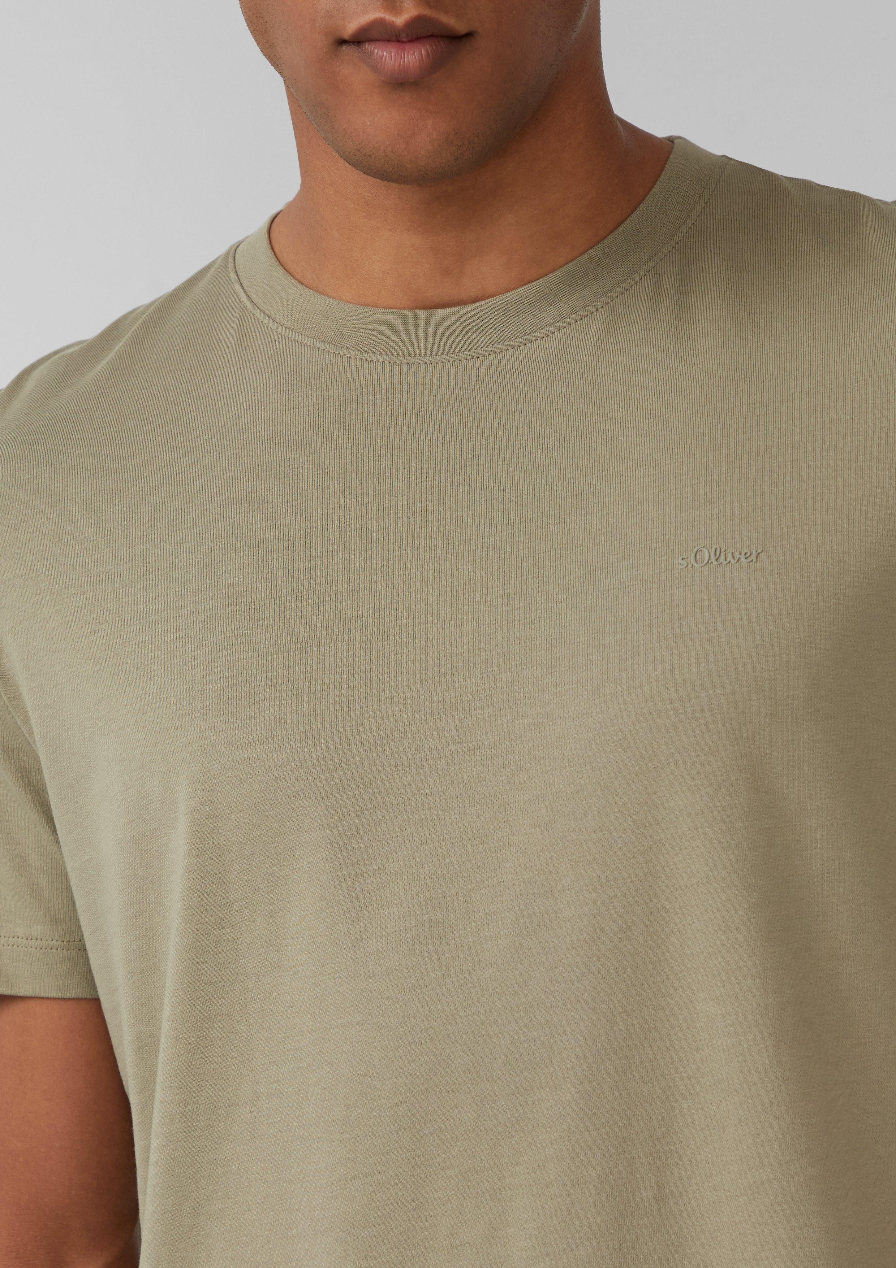 s.Oliver Kurzarmshirt Baumwoll-T-Shirt mit Logo-Print günstig online kaufen