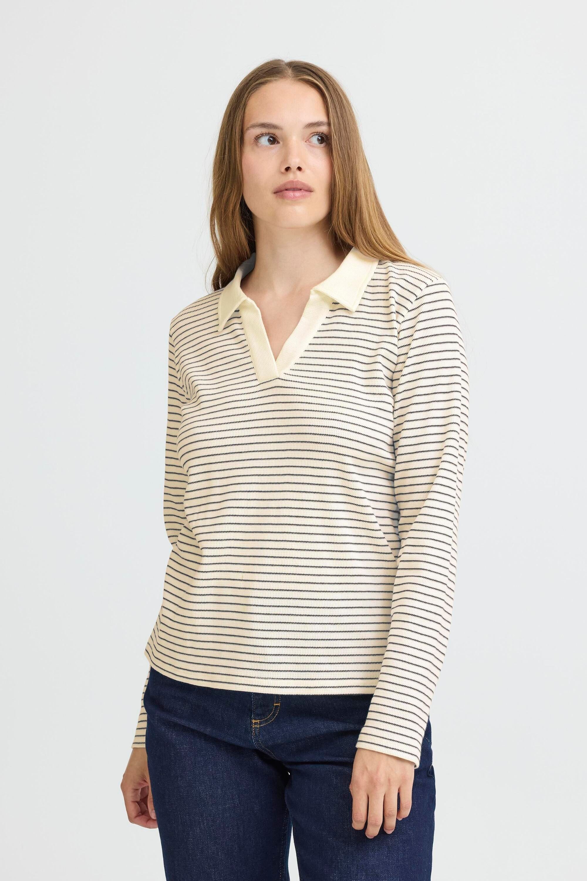 Langarmbluse Langarm-Shirt PZROWAN