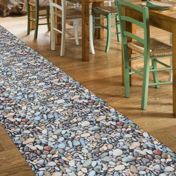 Küchenläufer Küchenläufer Läufer Küchenteppich Teppich Textil RANNA Premium Steine, ANRO, Rechteckig, Höhe: 3 mm, Textil