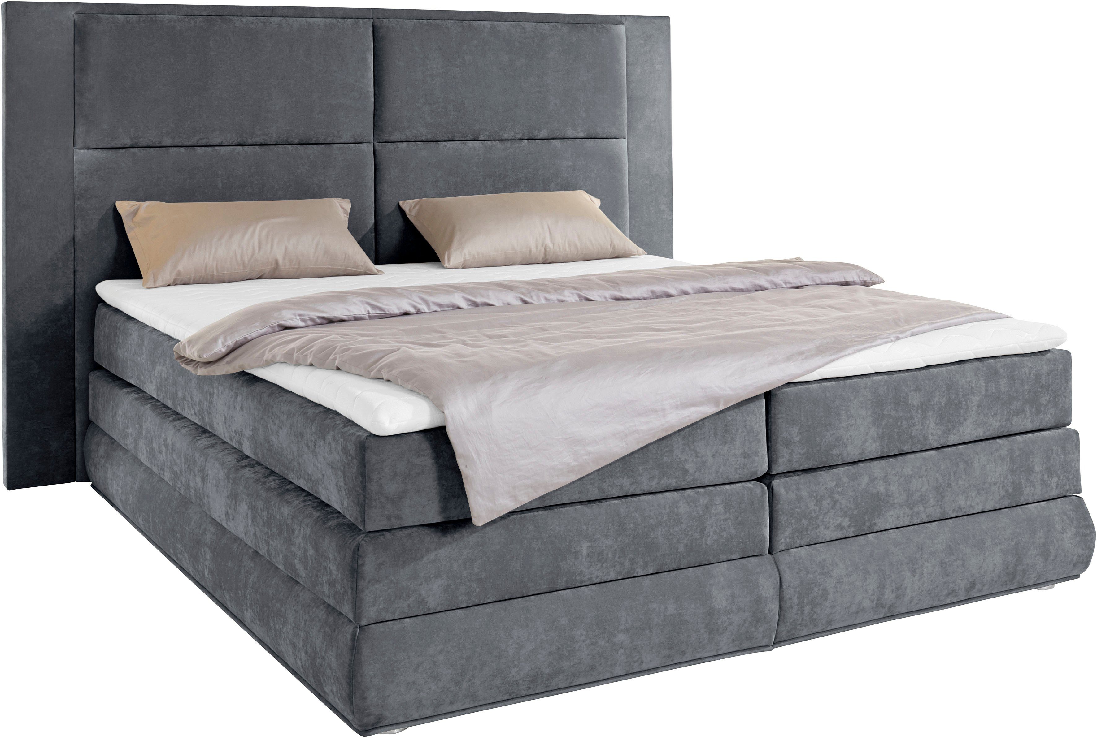 COLLECTION mit Copenhagen, Boxspringbett inklusive Bettkasten, LED-Beleuchtung wahlweise Topper, AB