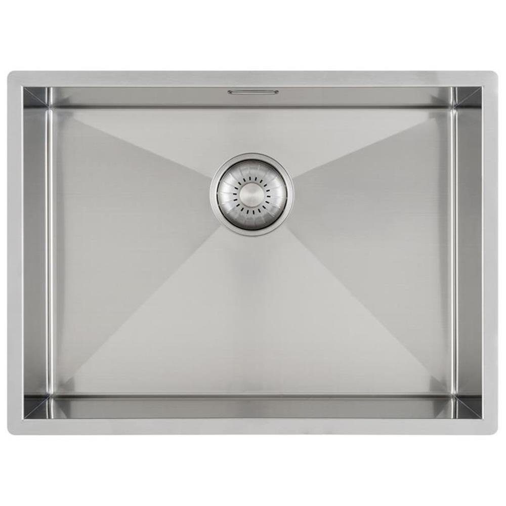 CARESSI Edelstahlspüle Caressi Einbauspüle CAPPR6R0 CAPP55R6R0 59 x 44 cm Edelstahl, 0/0 cm