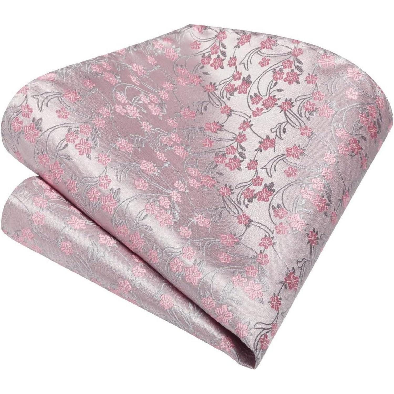 LuxusKollektion Krawatte Krawatte Herren Paisley Hochzeit Set Hell-Pink Einheitsgröße – Bild 5 von 5
