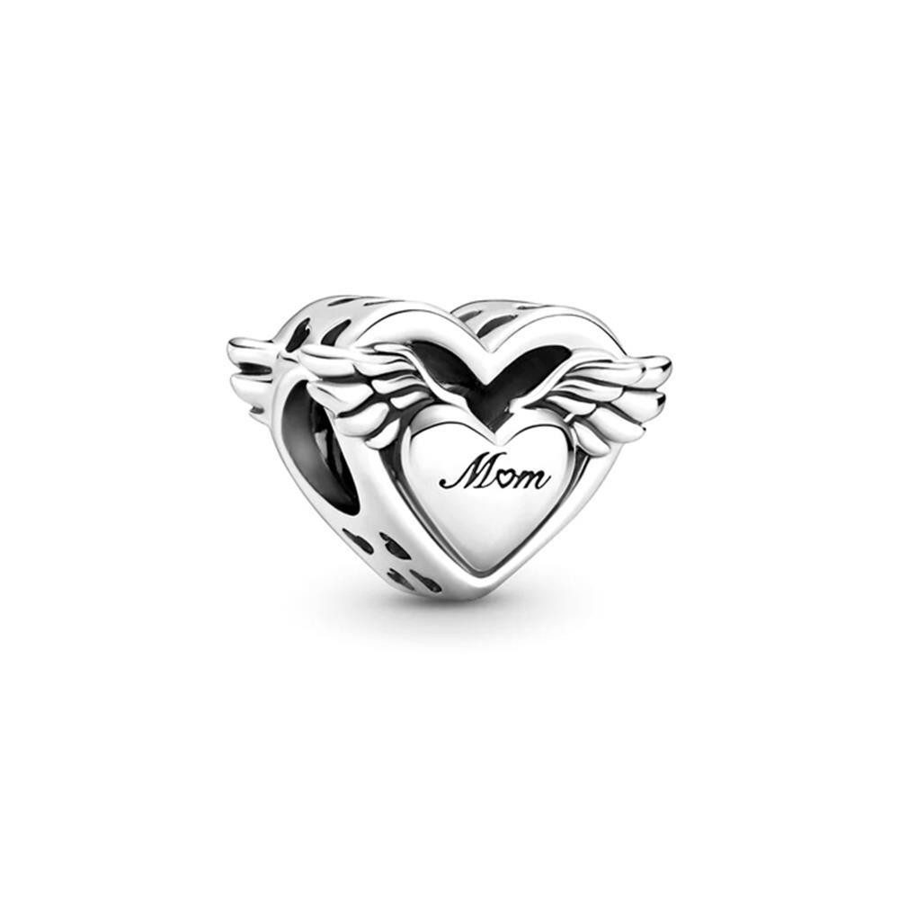 Pandora Charm-Einhänger Pandora Engelsflügel & Mum Charm aus Sterling Silber, 799367C00