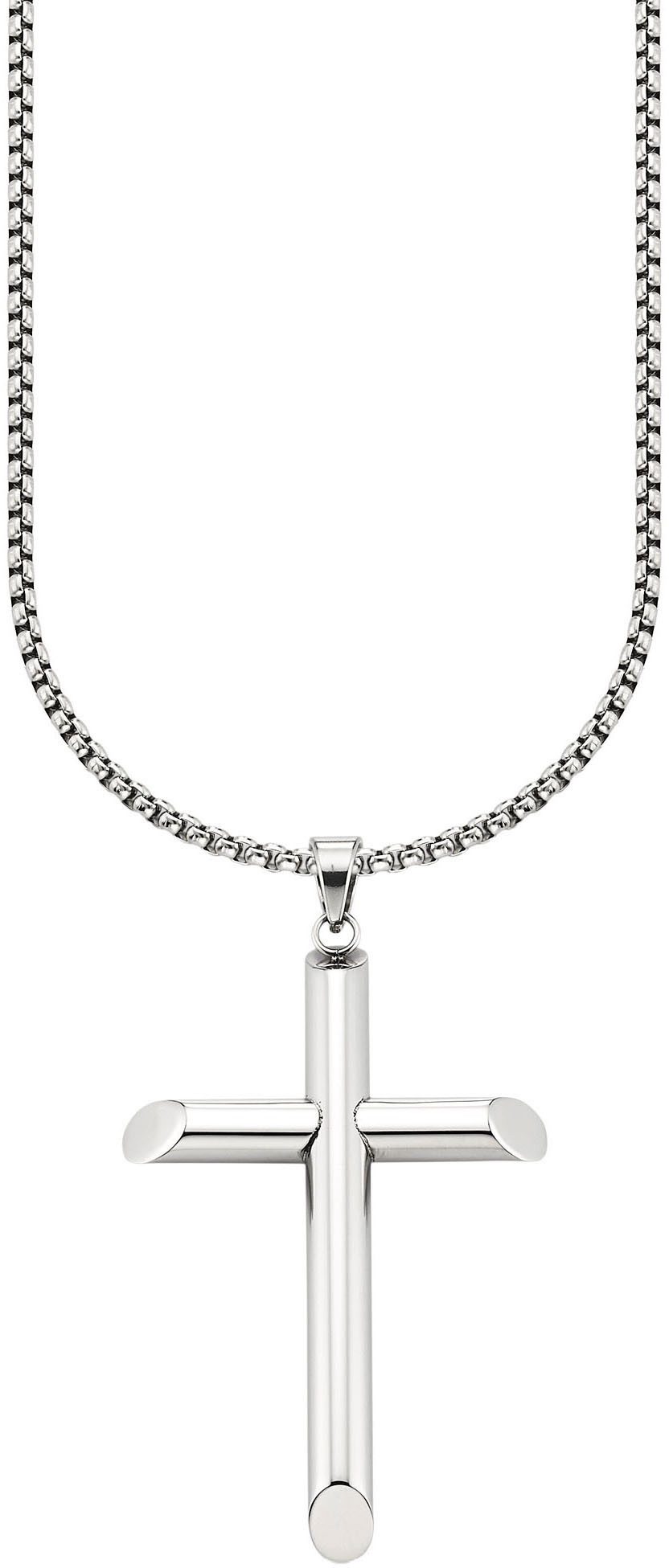 Bruno Banani Kette mit Anhänger Schmuck Geschenk Halsschmuck Halskette mit Anhänger großes Kreuz