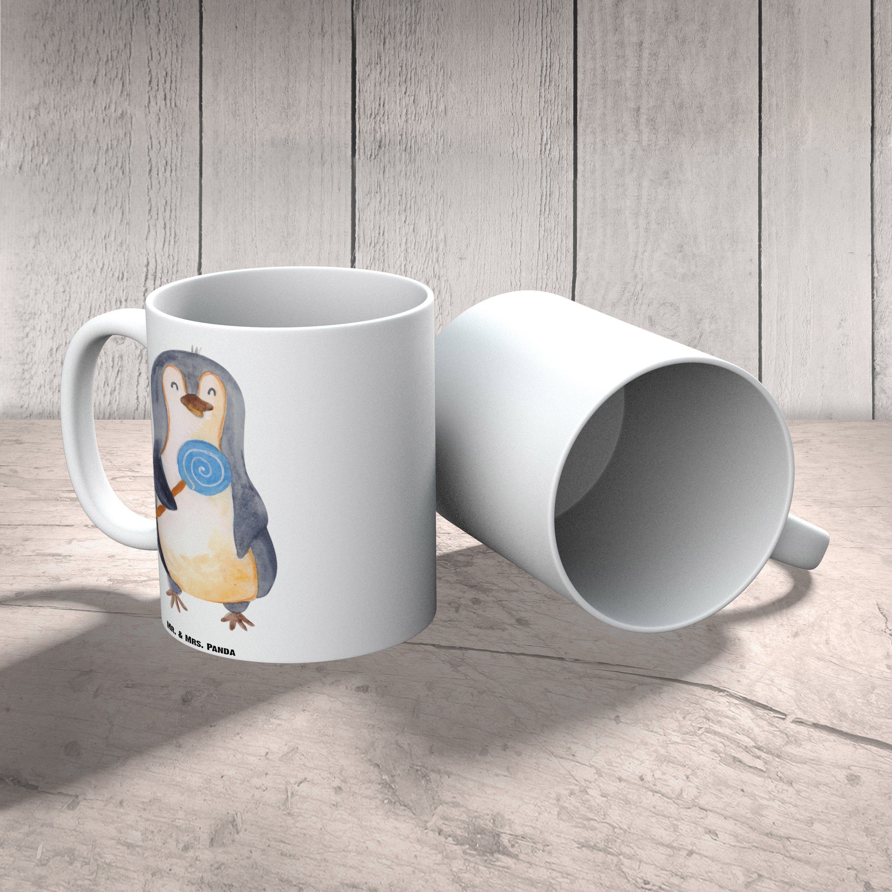 Tasse Teet, XL Tasse - Panda XL Geschenk, Mr. Mrs. Lolli XL Pinguin & Tasse, - Keramik spülmaschinenfest, Weiß